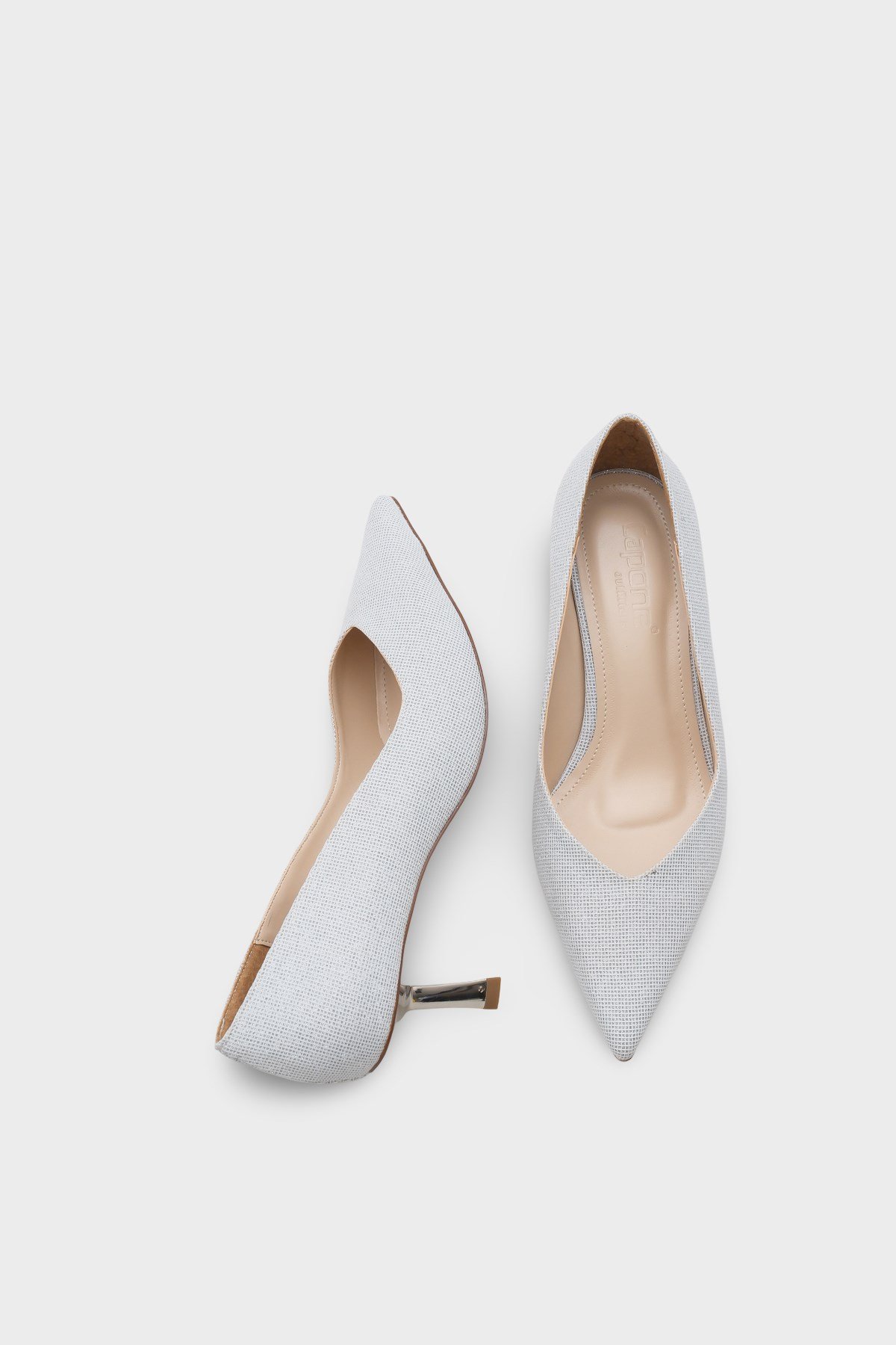 Capone Mid Heeled Metal Heeled Women Silver Stiletto
