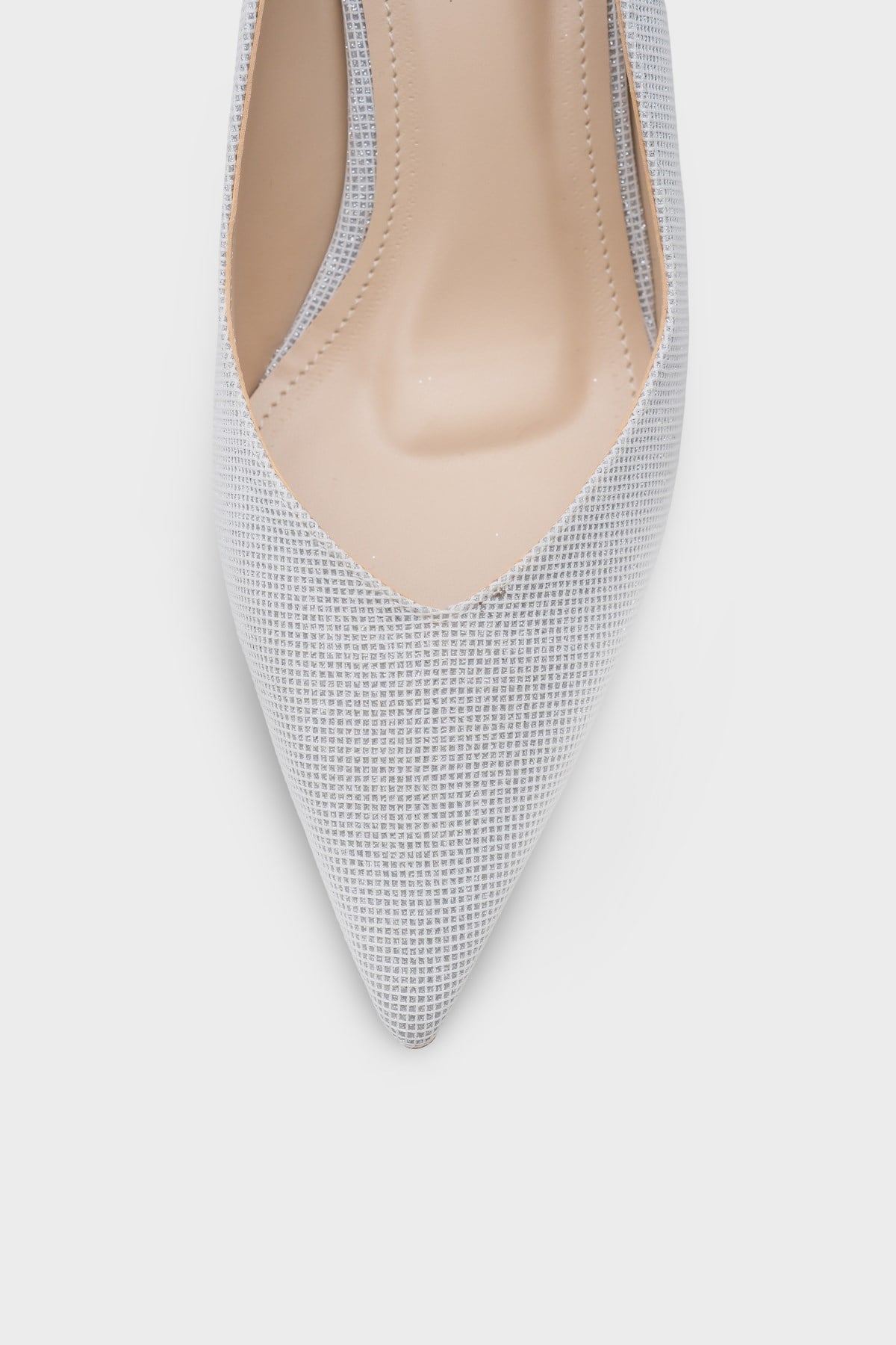 Capone Mid Heeled Metal Heeled Women Silver Stiletto