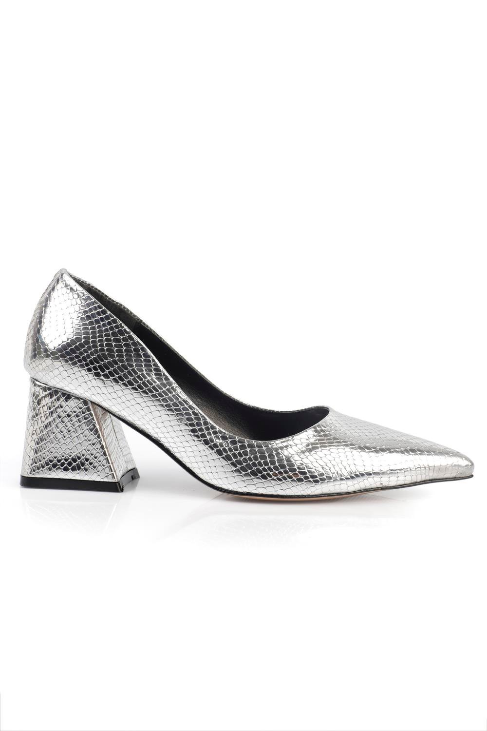 Capone Mid Heels Women Silver's Shoes