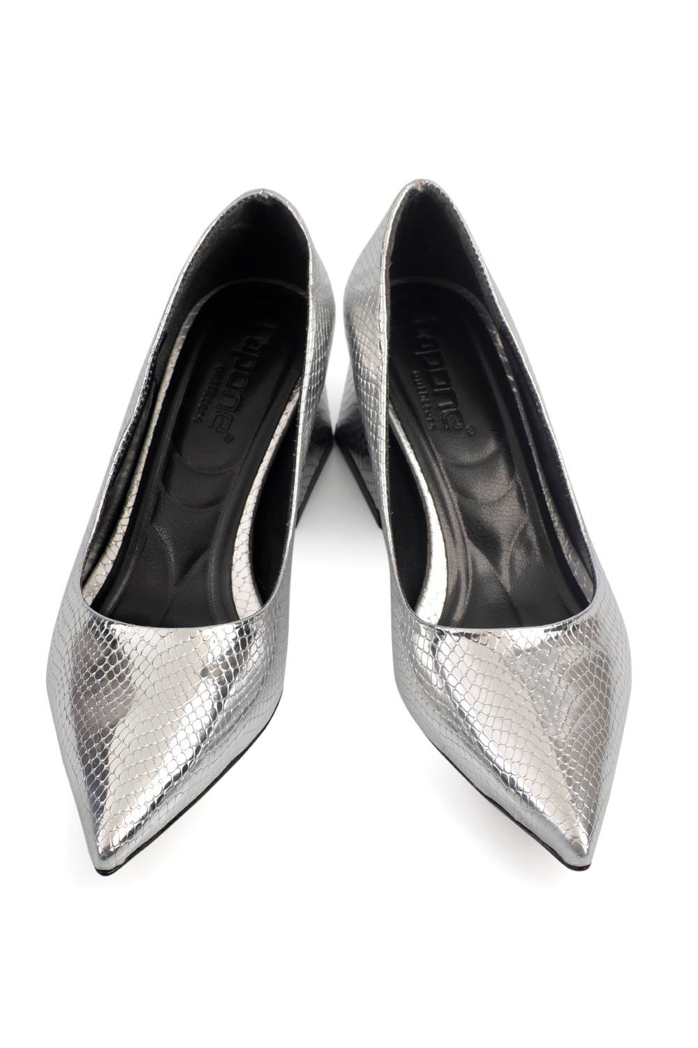 Capone Mid Heels Women Silver's Shoes