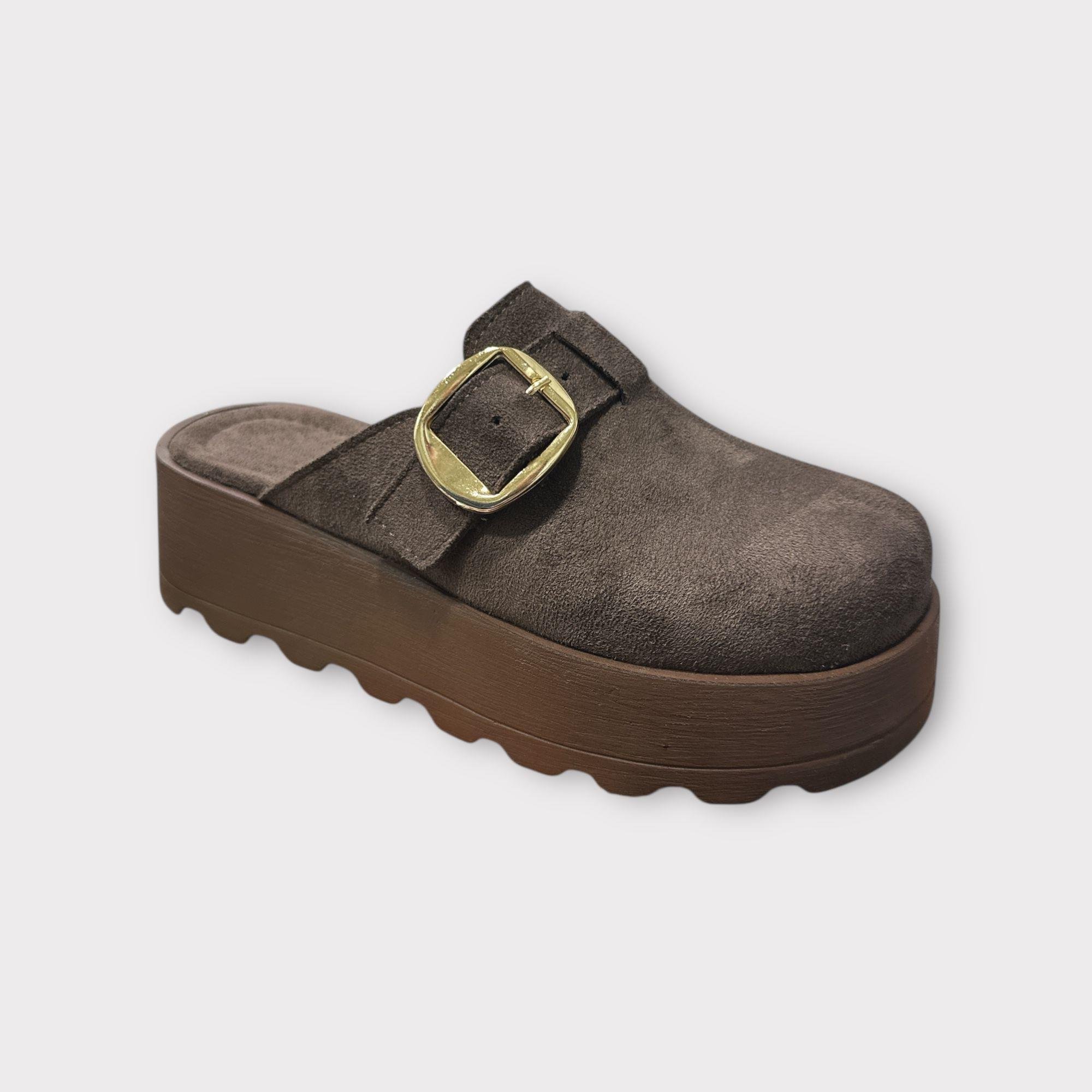 Capone Minette Furry Faux Suede Women  Clogs