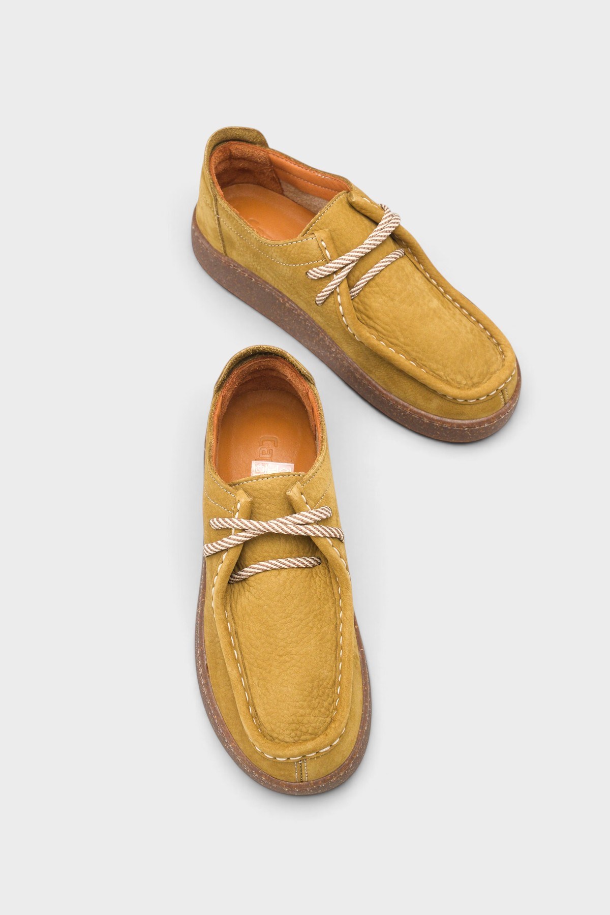 Capone Miranda Genuine Nubuck Leather Comfort Women Nubuck Khaki Loafer