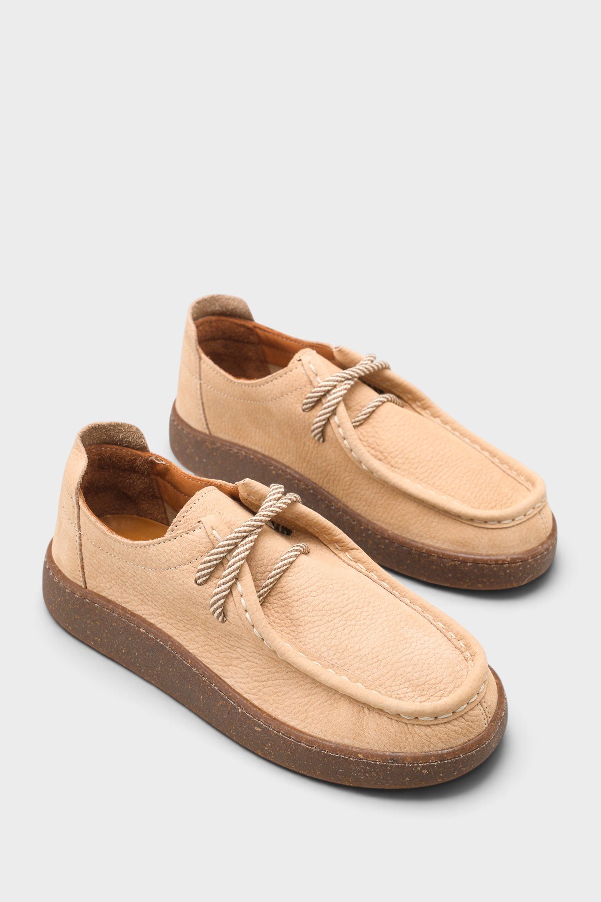 Capone Miranda Genuine Nubuck Leather Comfort Women Beige Loafer