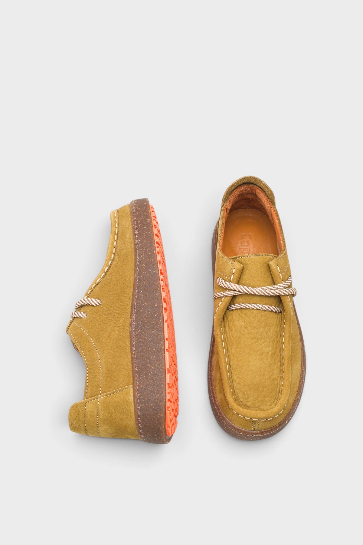 Capone Miranda Genuine Nubuck Leather Comfort Women Nubuck Khaki Loafer
