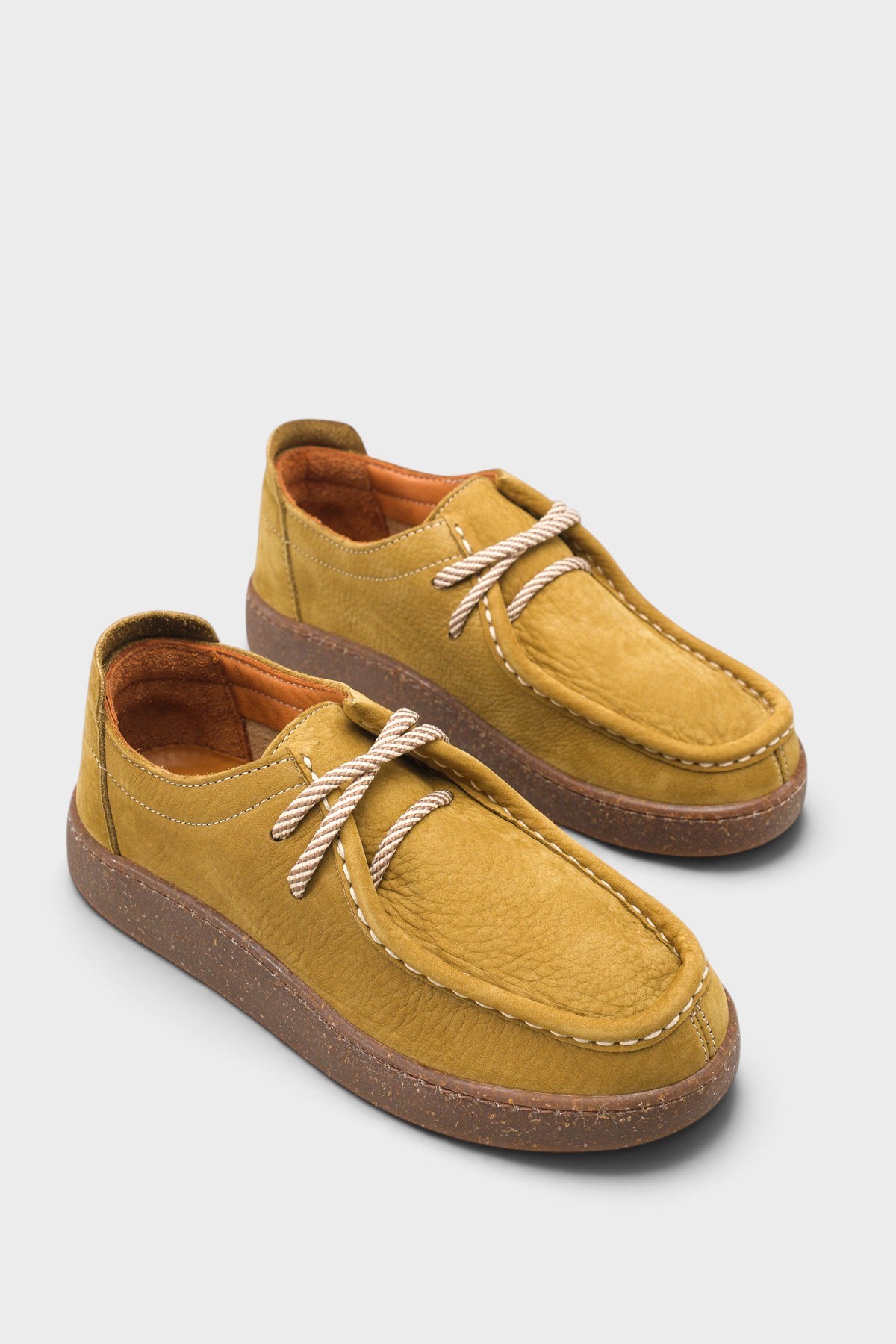 Capone Miranda Genuine Nubuck Leather Comfort Women Nubuck Khaki Loafer