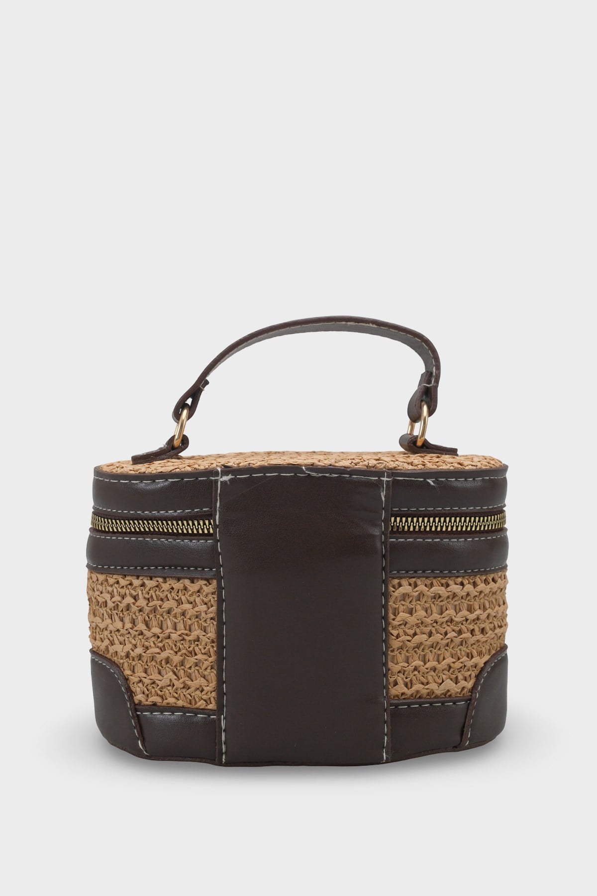 Capone Monte Carlo Raffia Look Box Shape Chain Strap Women Mink Bag