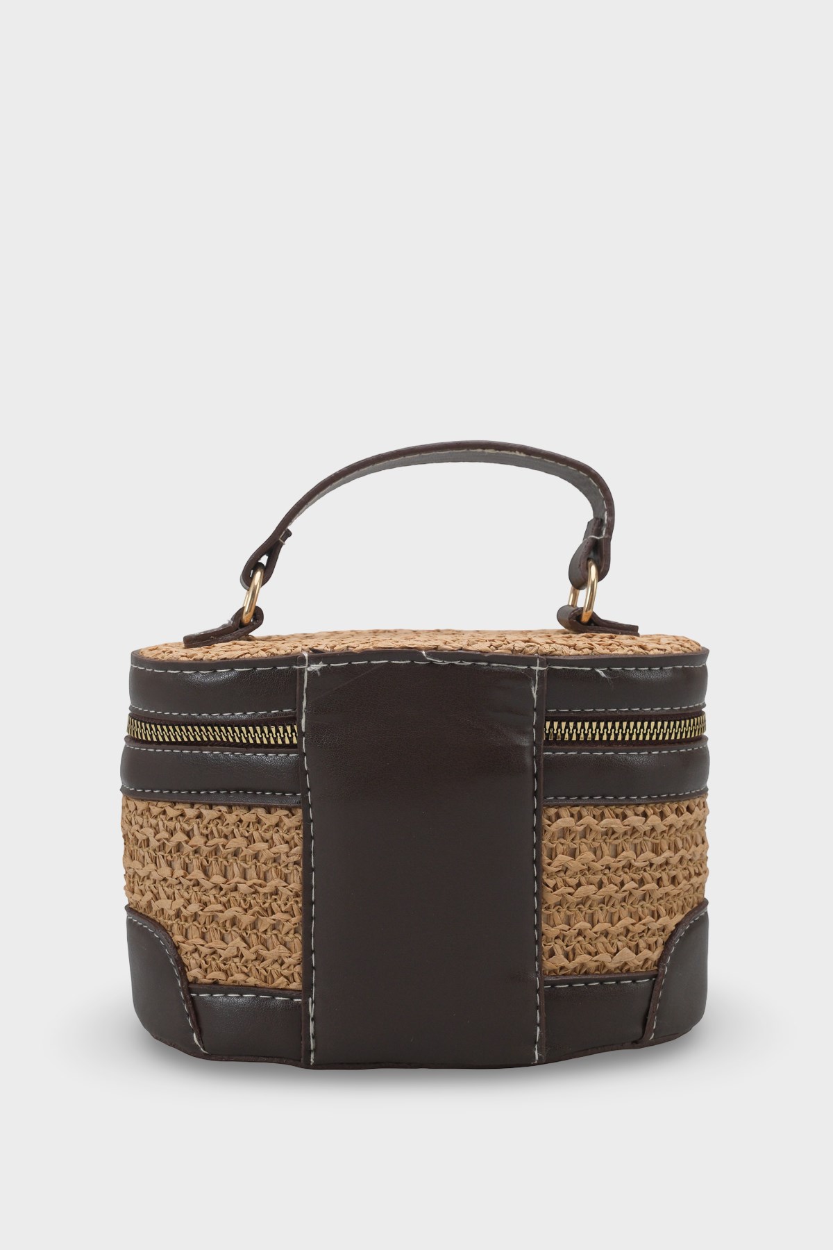 Capone Monte Carlo Raffia Look Box Shape Chain Strap Women Mink Bag