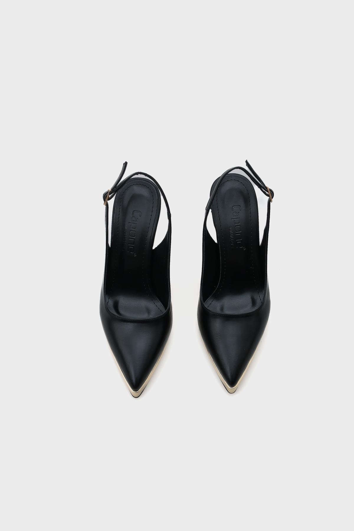 Capone Open Back Pointed Toe High Heeled Women  Platform Shoes