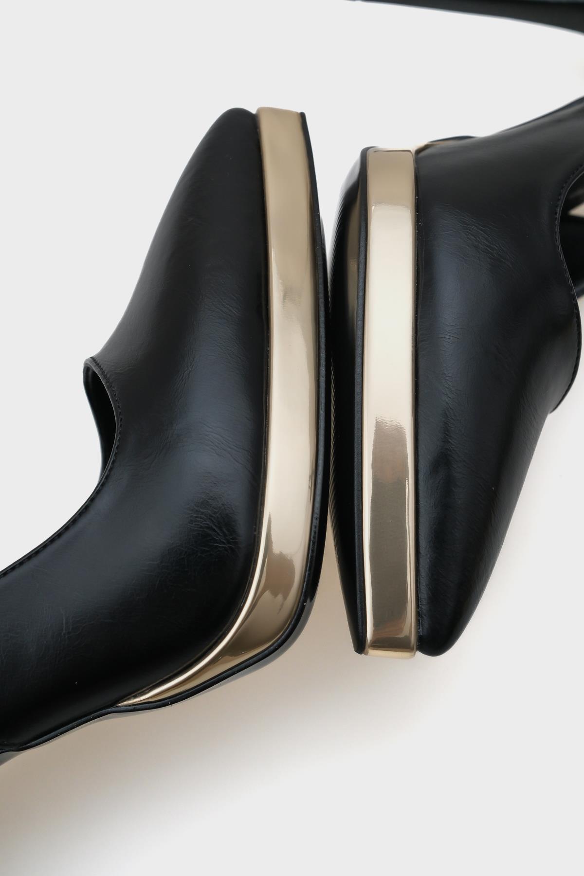 Capone Open Back Pointed Toe High Heeled Women  Platform Shoes