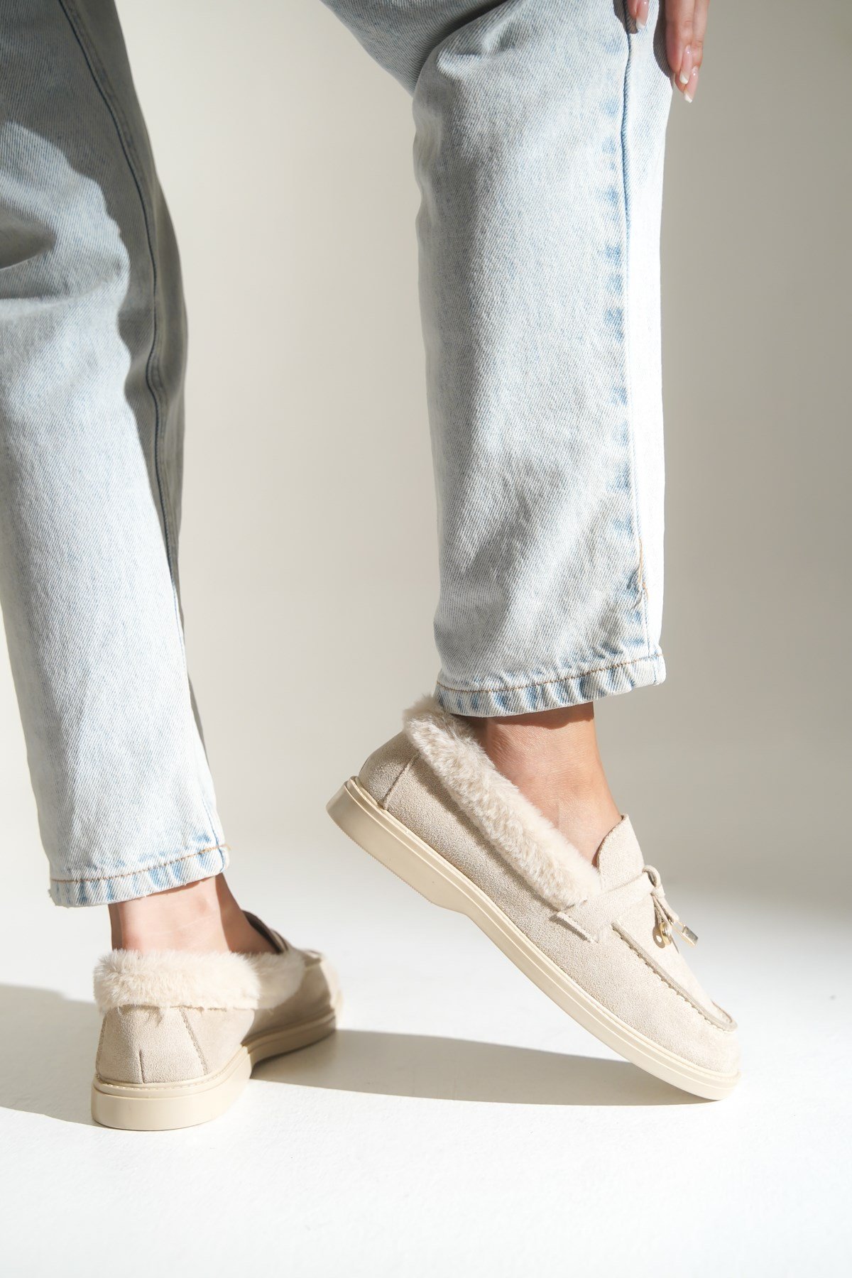 Capone Outfitters 004 Women Sued Beige Loafer