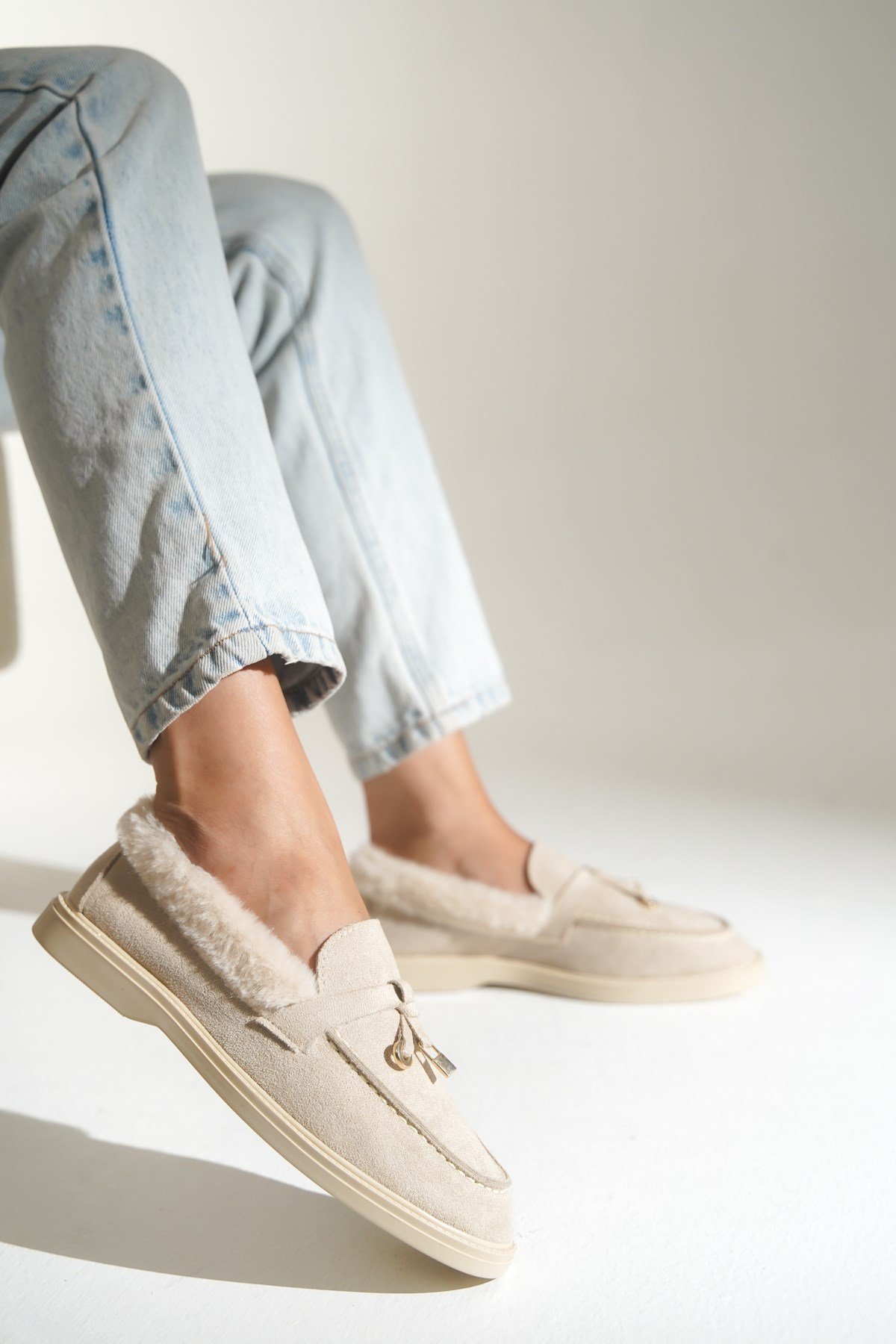 Capone Outfitters 004 Women Sued Beige Loafer