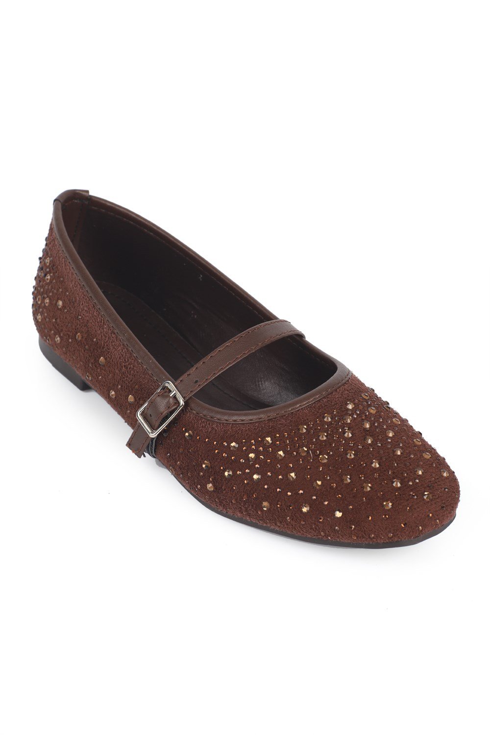 Capone Outfitters 074 Women Sued Brown Ballerina
