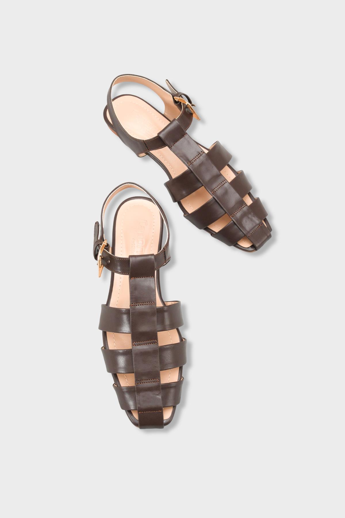 Capone Outfitters 1105 Women Brown Ballerina