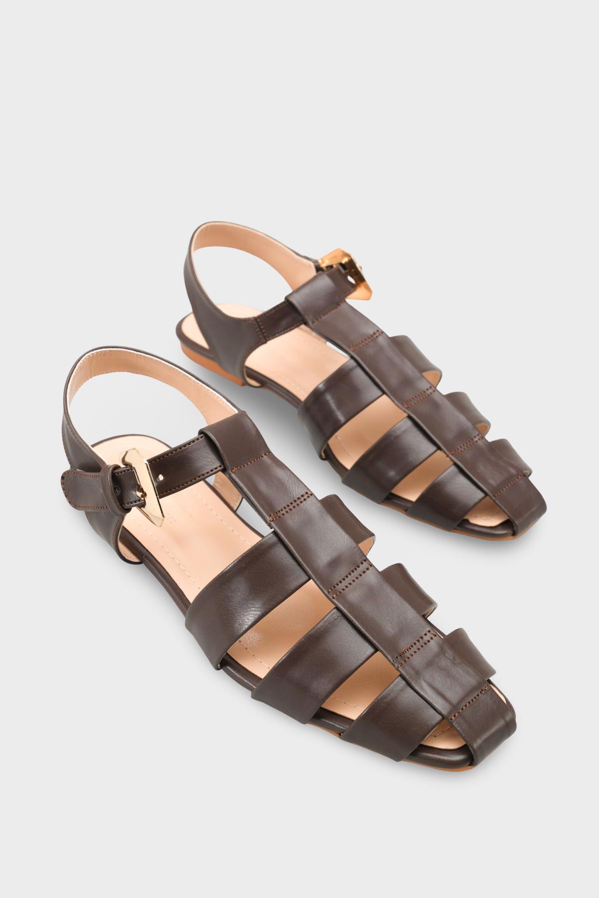 Capone Outfitters 1105 Women Brown Ballerina