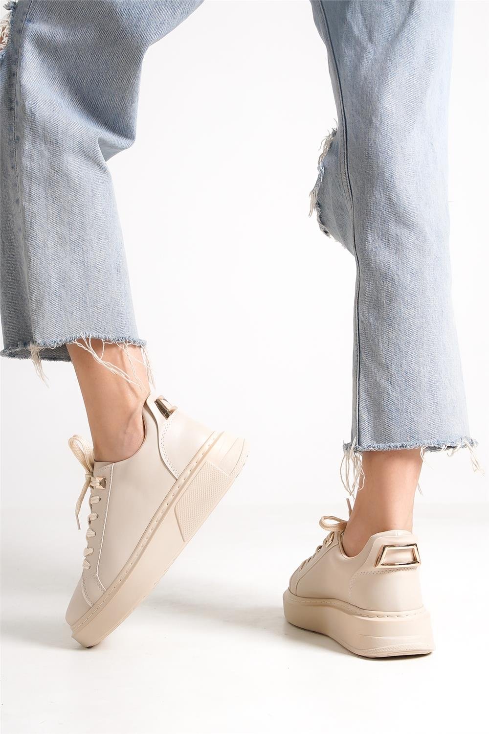 Capone Outfitters 2316 Women Beige Sneaker