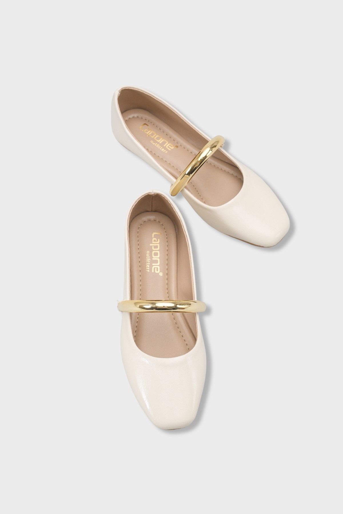 Capone Outfitters 2601 Women Beige Ballerina