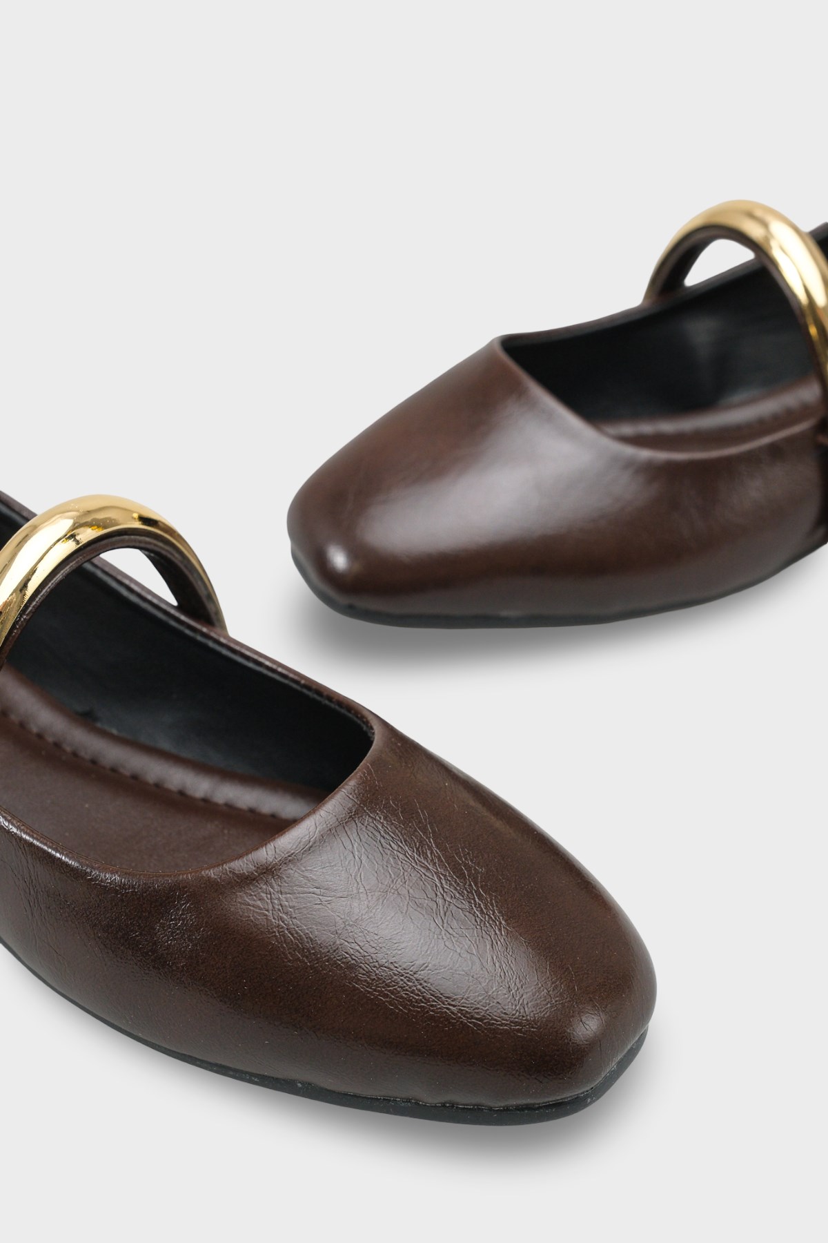Capone Outfitters 2601 Women Brown Ballerina