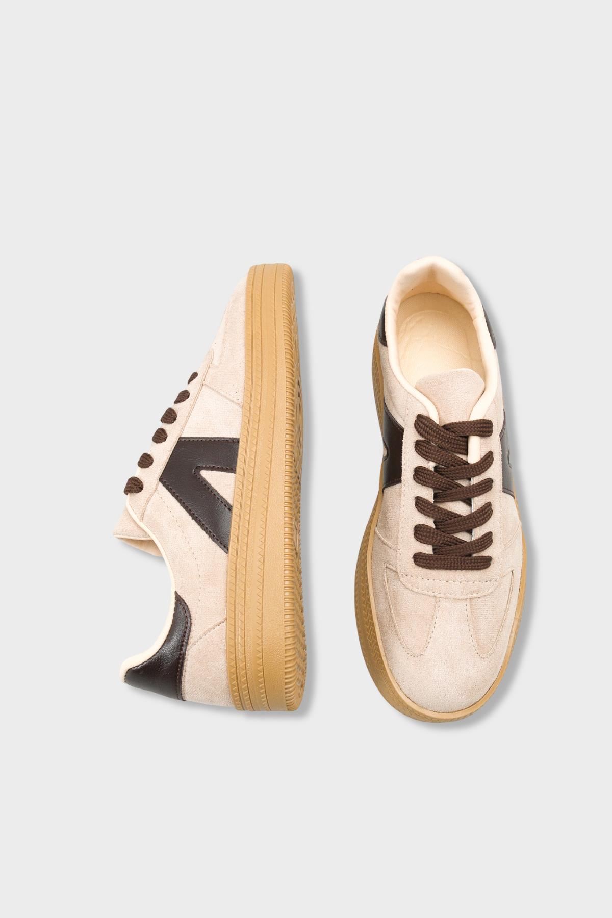 Capone Outfitters 2601 Women Sued Beige Sneaker