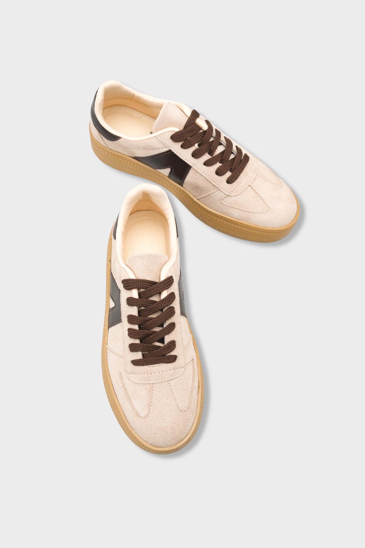 Capone Outfitters 2601 Women Sued Beige Sneaker