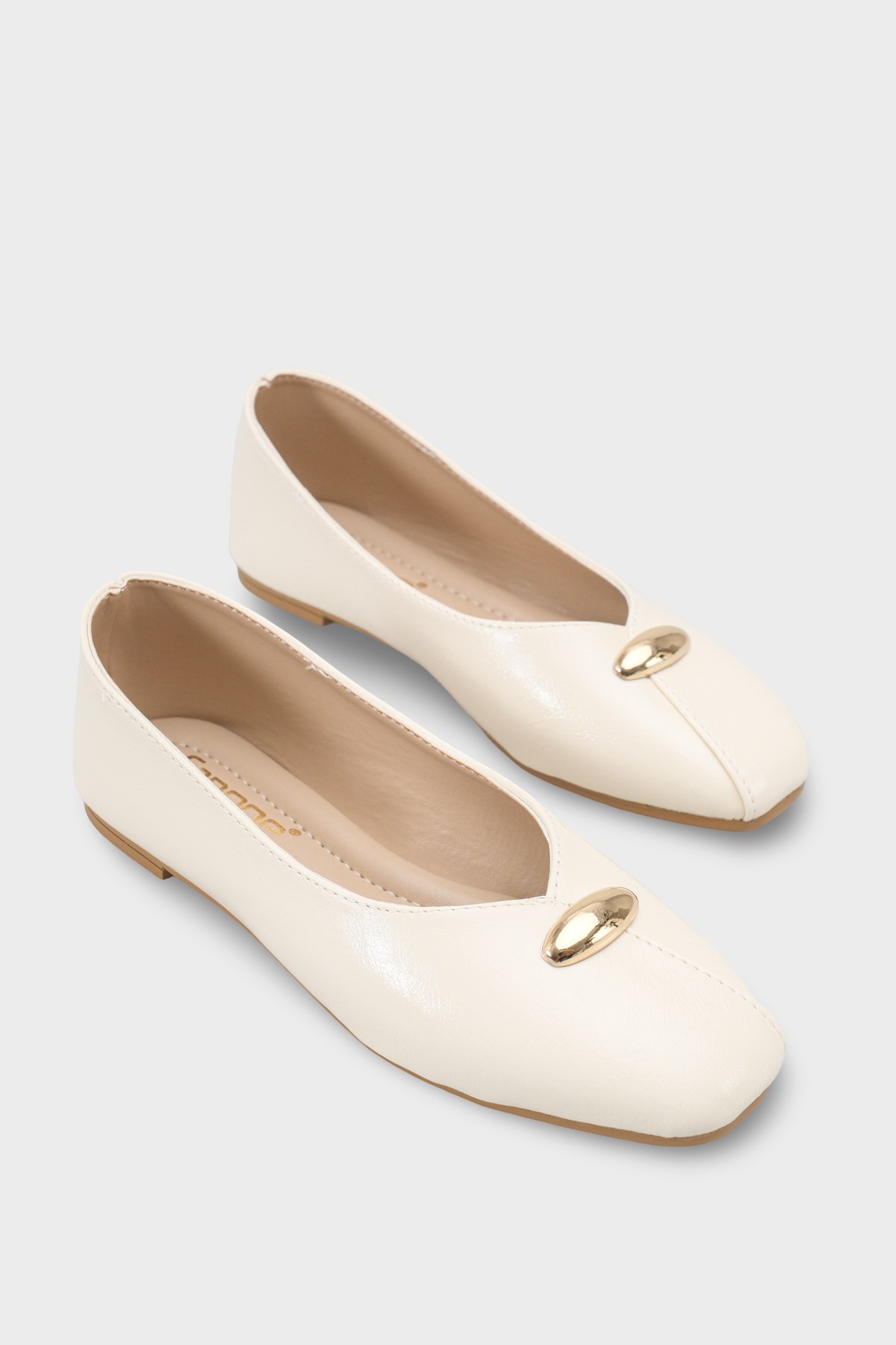 Capone Outfitters 2602 Women Beige Ballerina