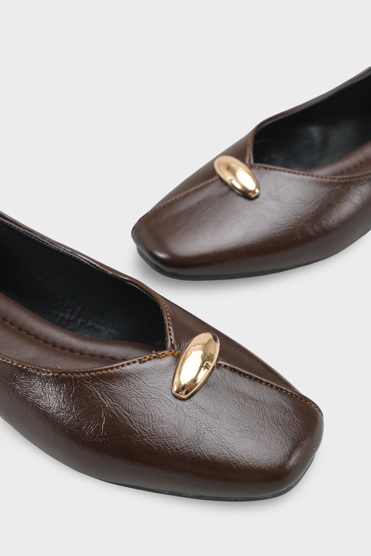 Capone Outfitters 2602 Women Brown Ballerina