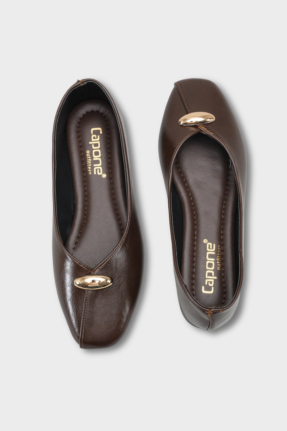 Capone Outfitters 2602 Women Brown Ballerina