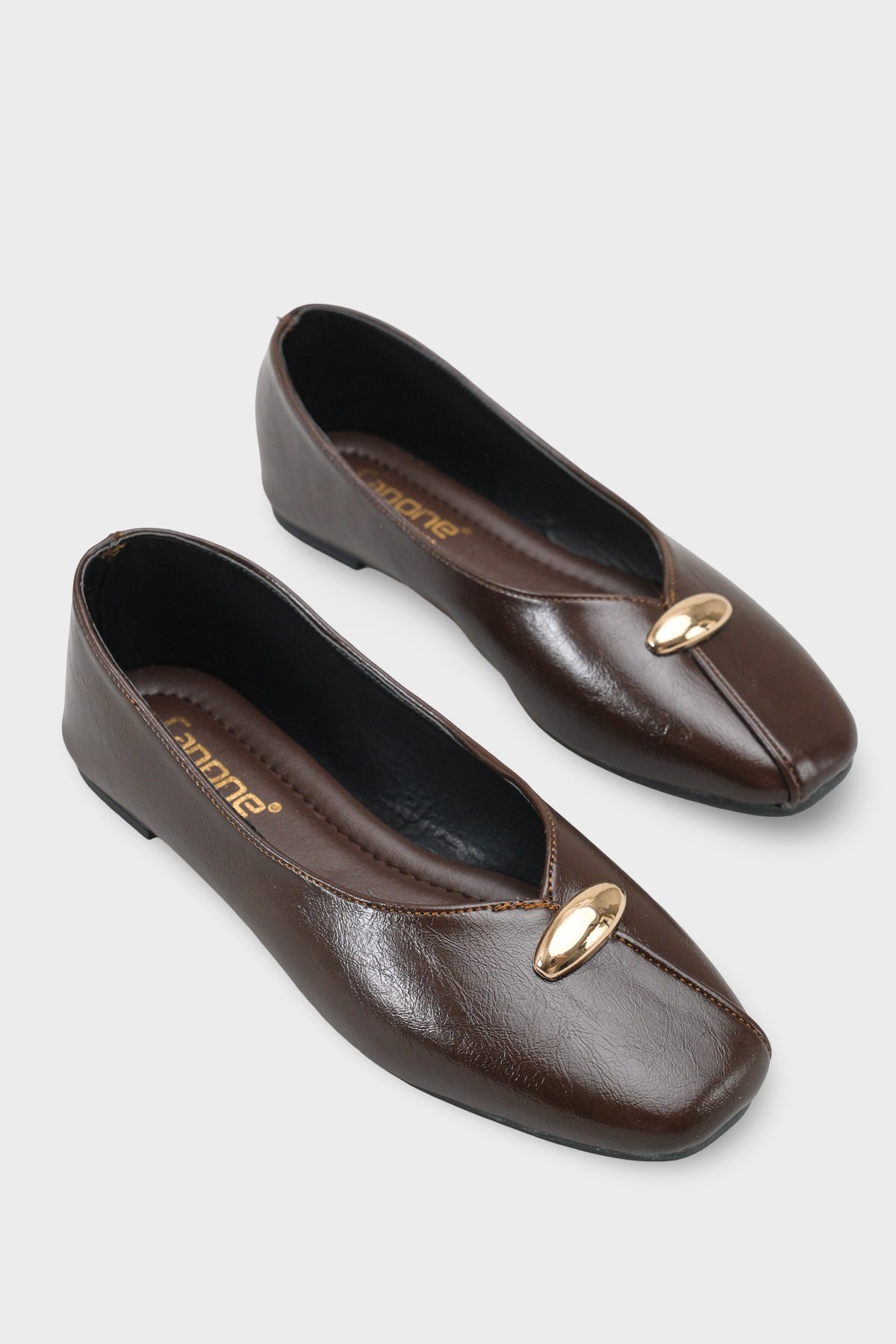 Capone Outfitters 2602 Women Brown Ballerina