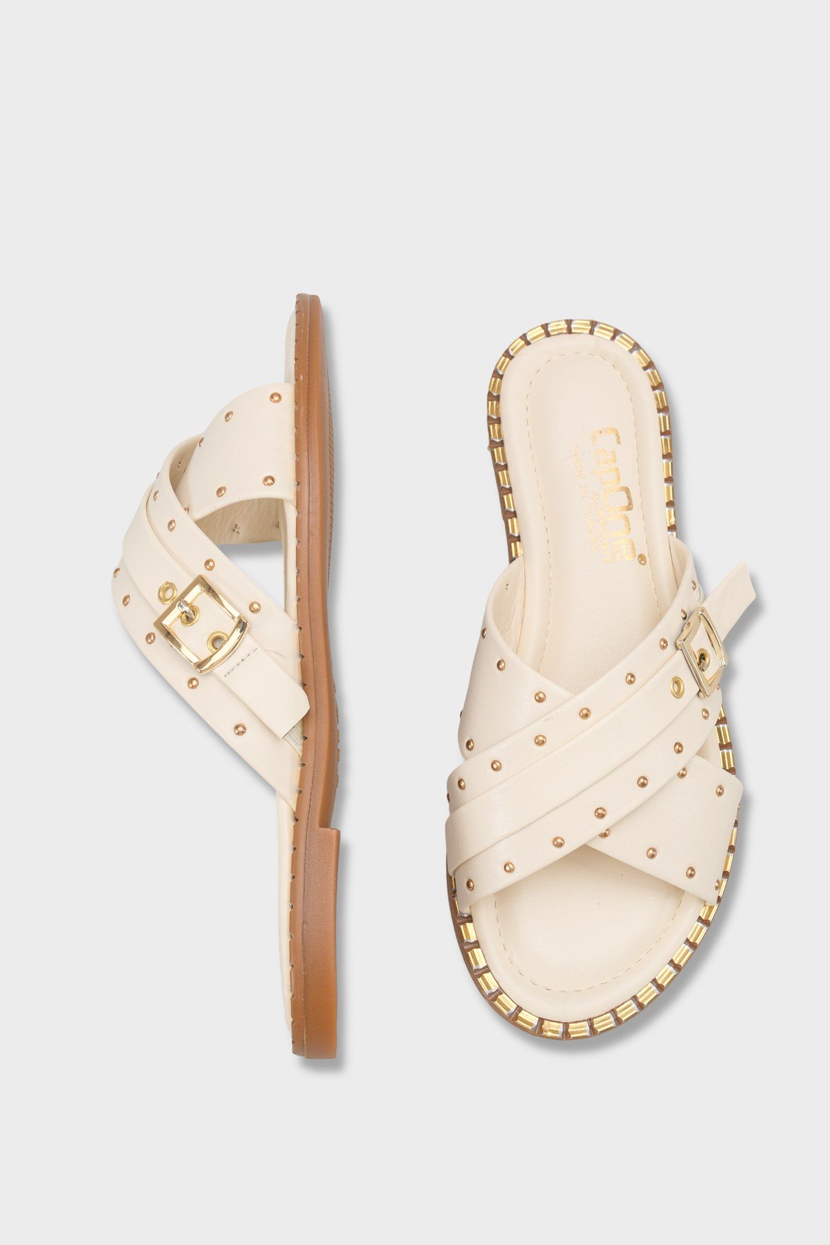 Capone Outfitters 2640 Women Beige Sandal