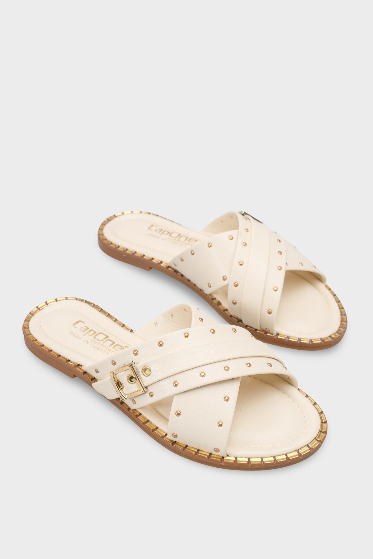 Capone Outfitters 2640 Women Beige Sandal