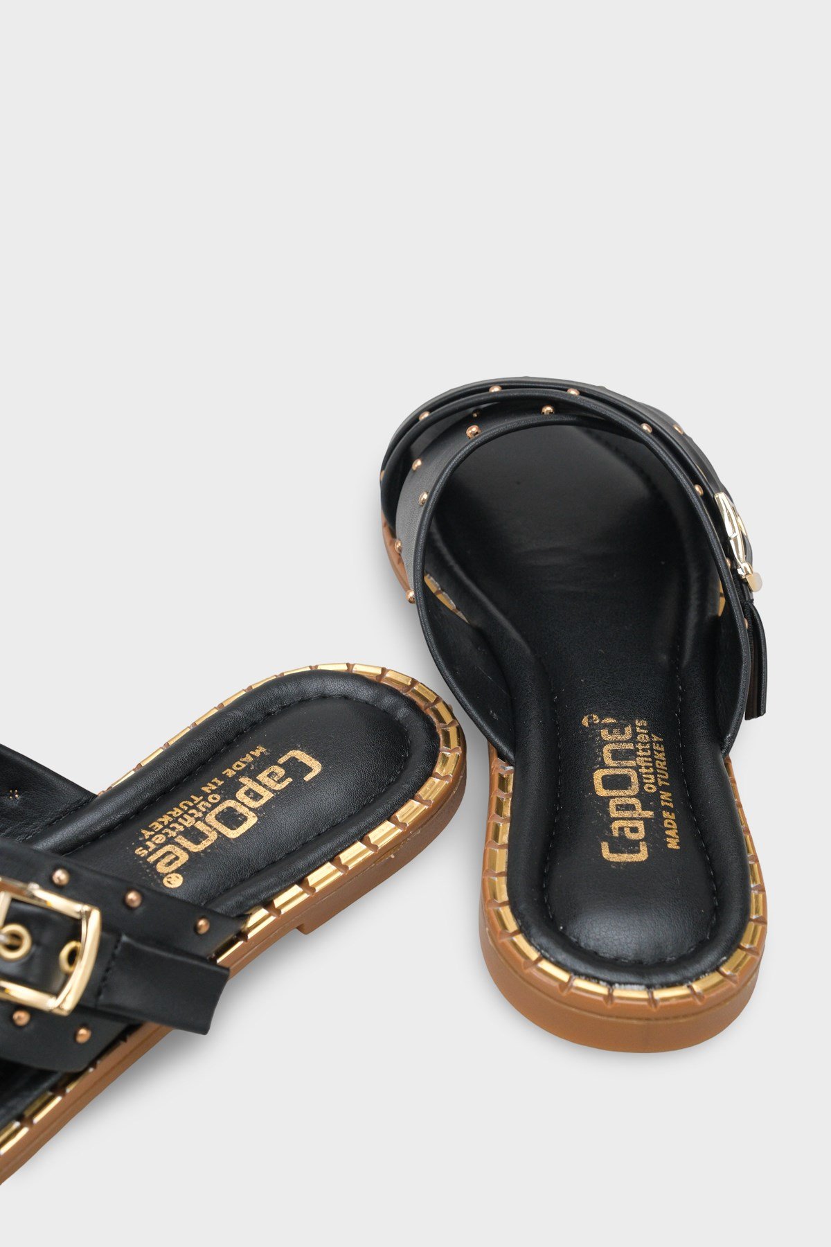 Capone Outfitters 2640 Women Black Sandal