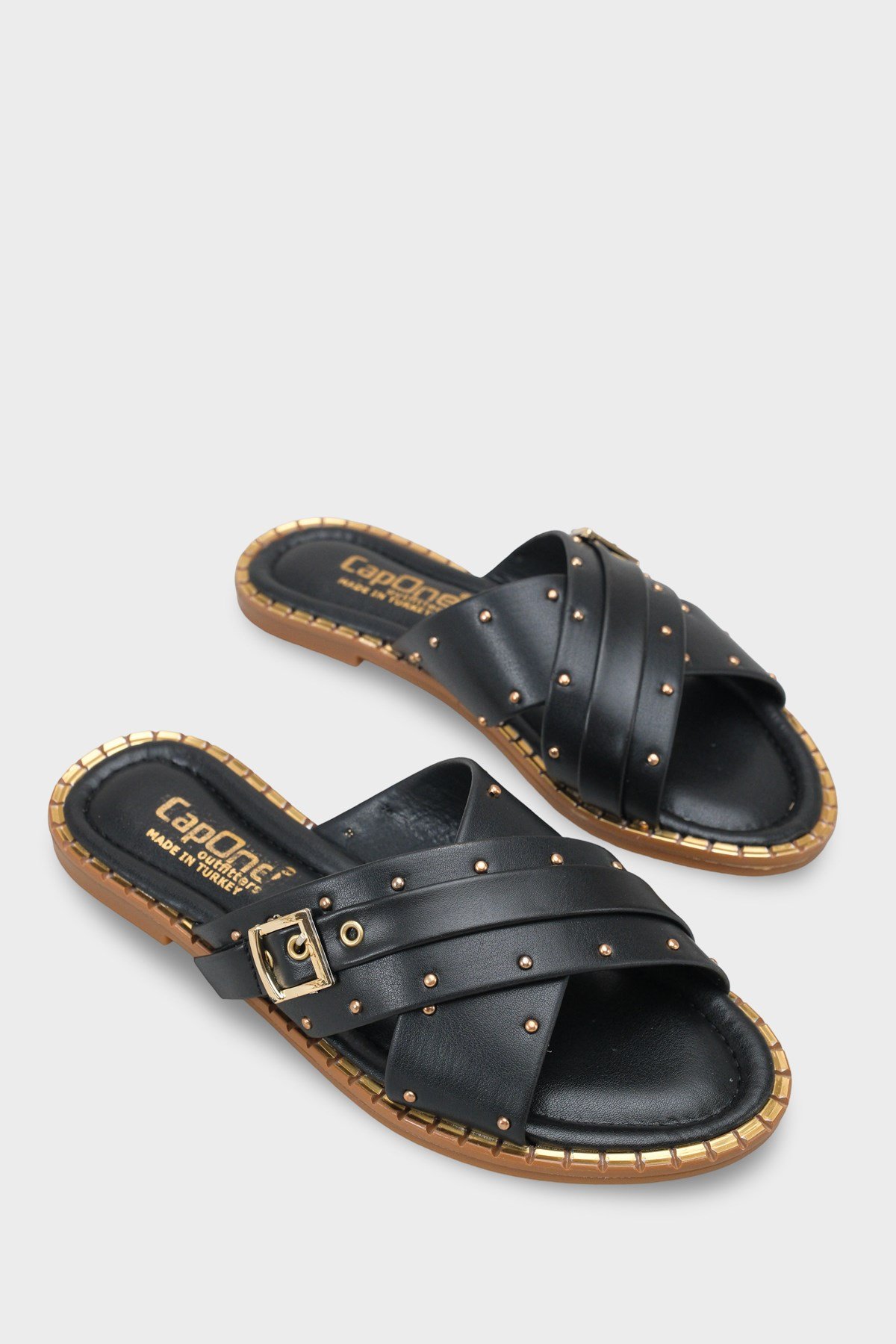 Capone Outfitters 2640 Women Black Sandal