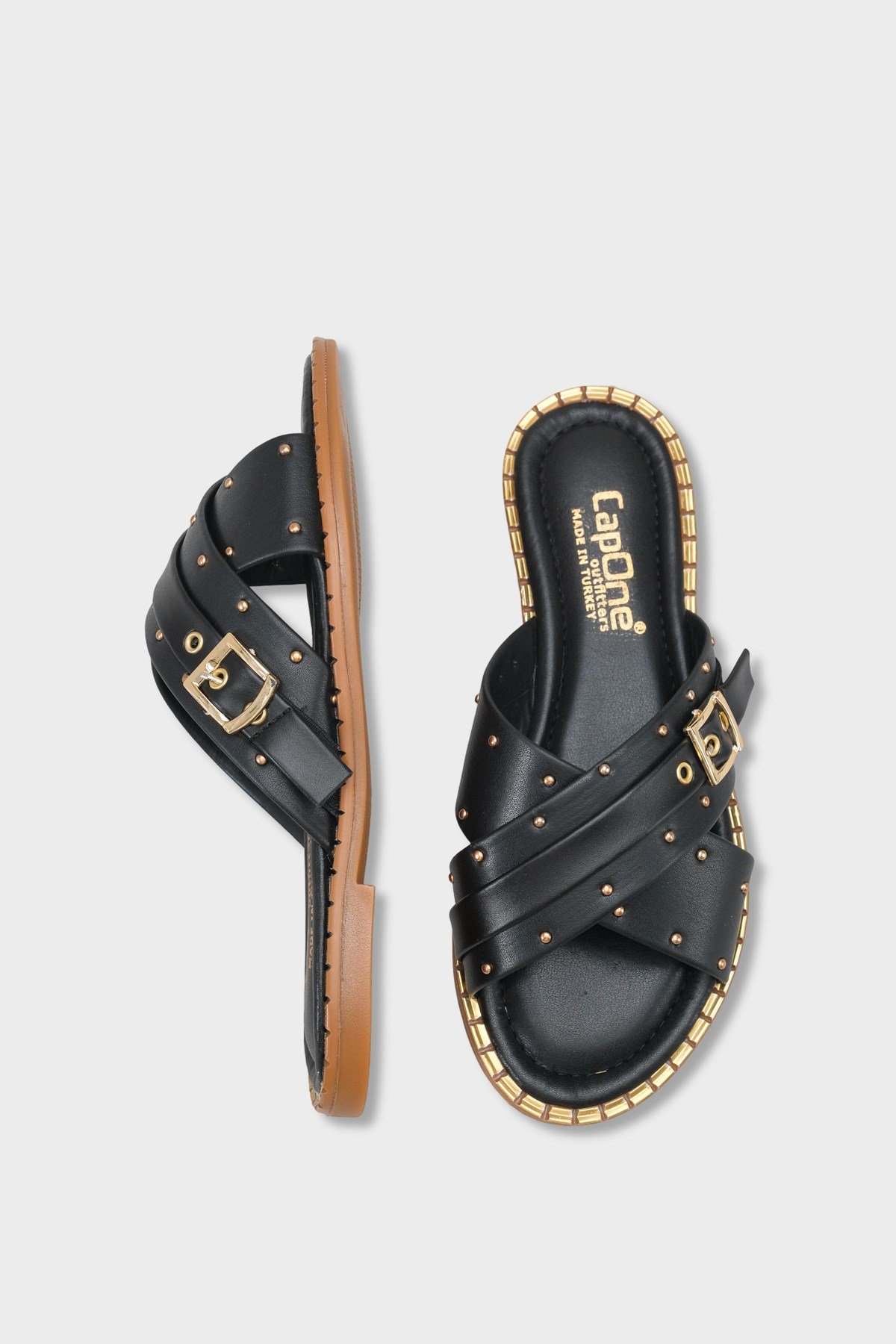 Capone Outfitters 2640 Women Black Sandal