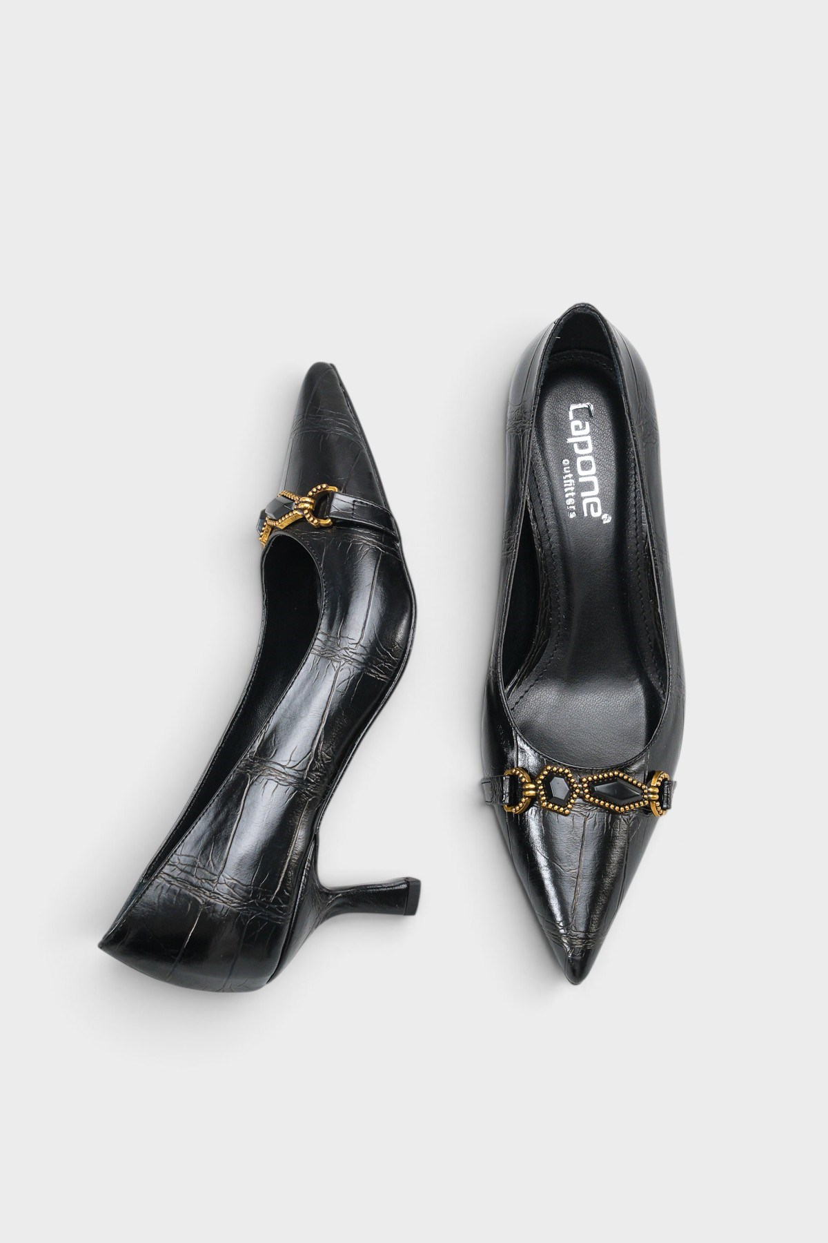 Capone Outfitters 4801 Women Black Heeled