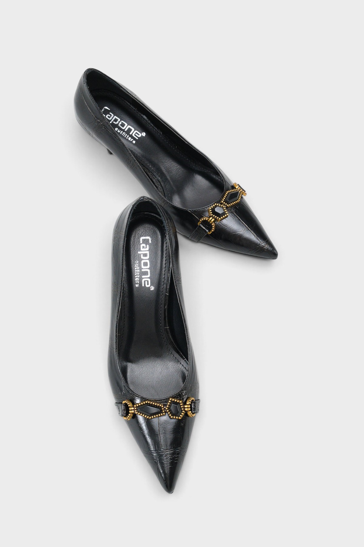 Capone Outfitters 4801 Women Black Heeled