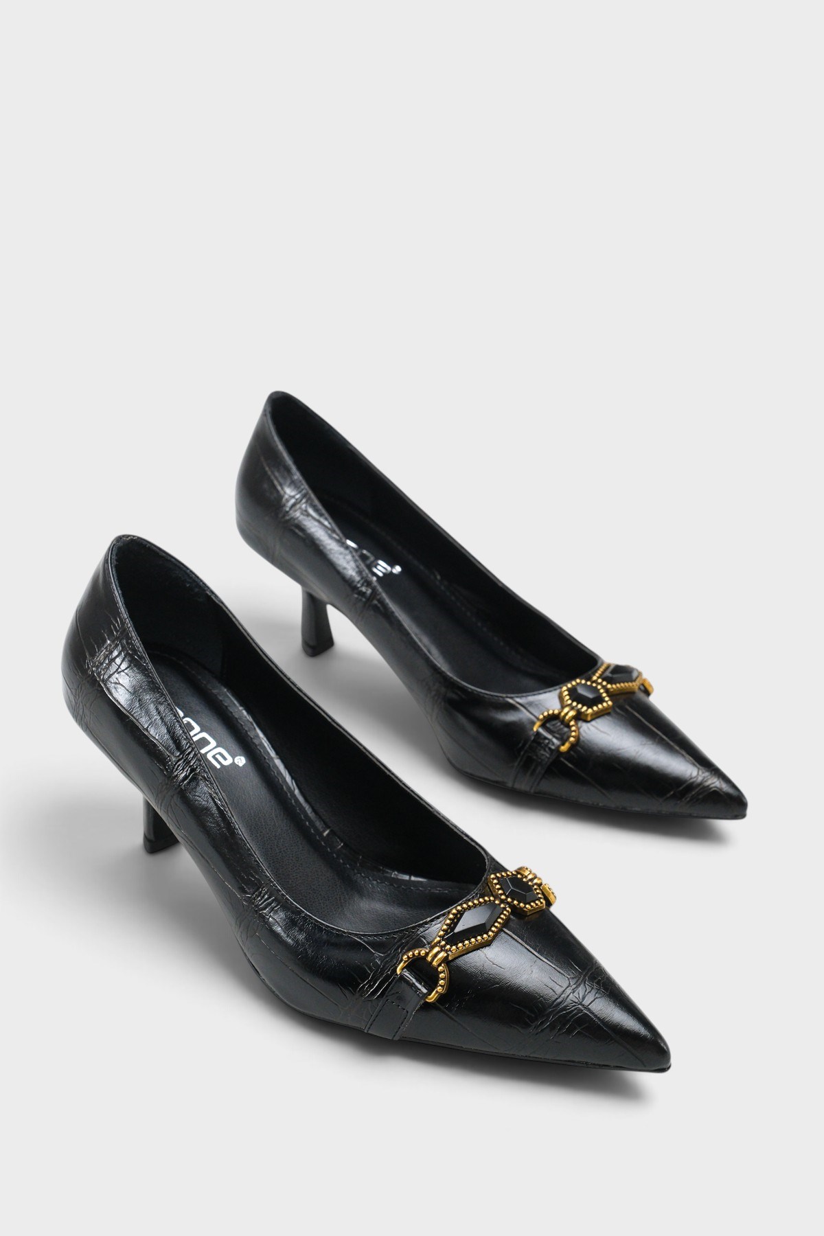 Capone Outfitters 4801 Women Black Heeled