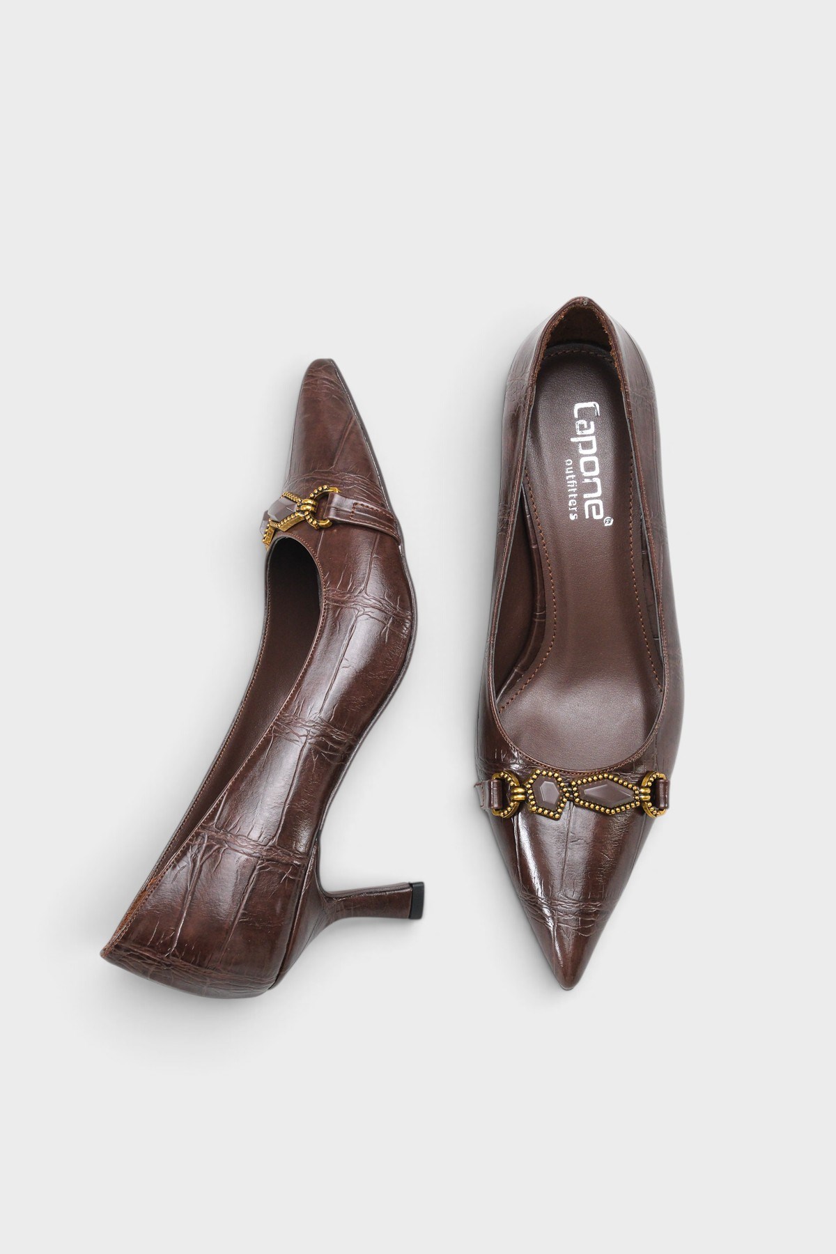 Capone Outfitters 4801 Women Brown Heeled