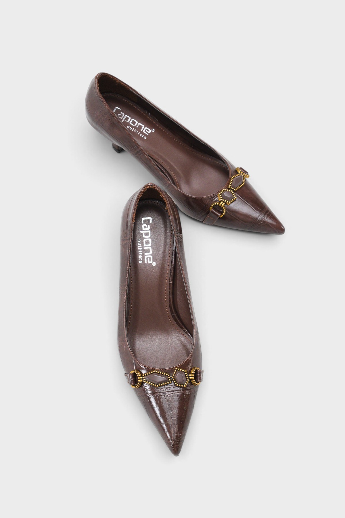 Capone Outfitters 4801 Women Brown Heeled