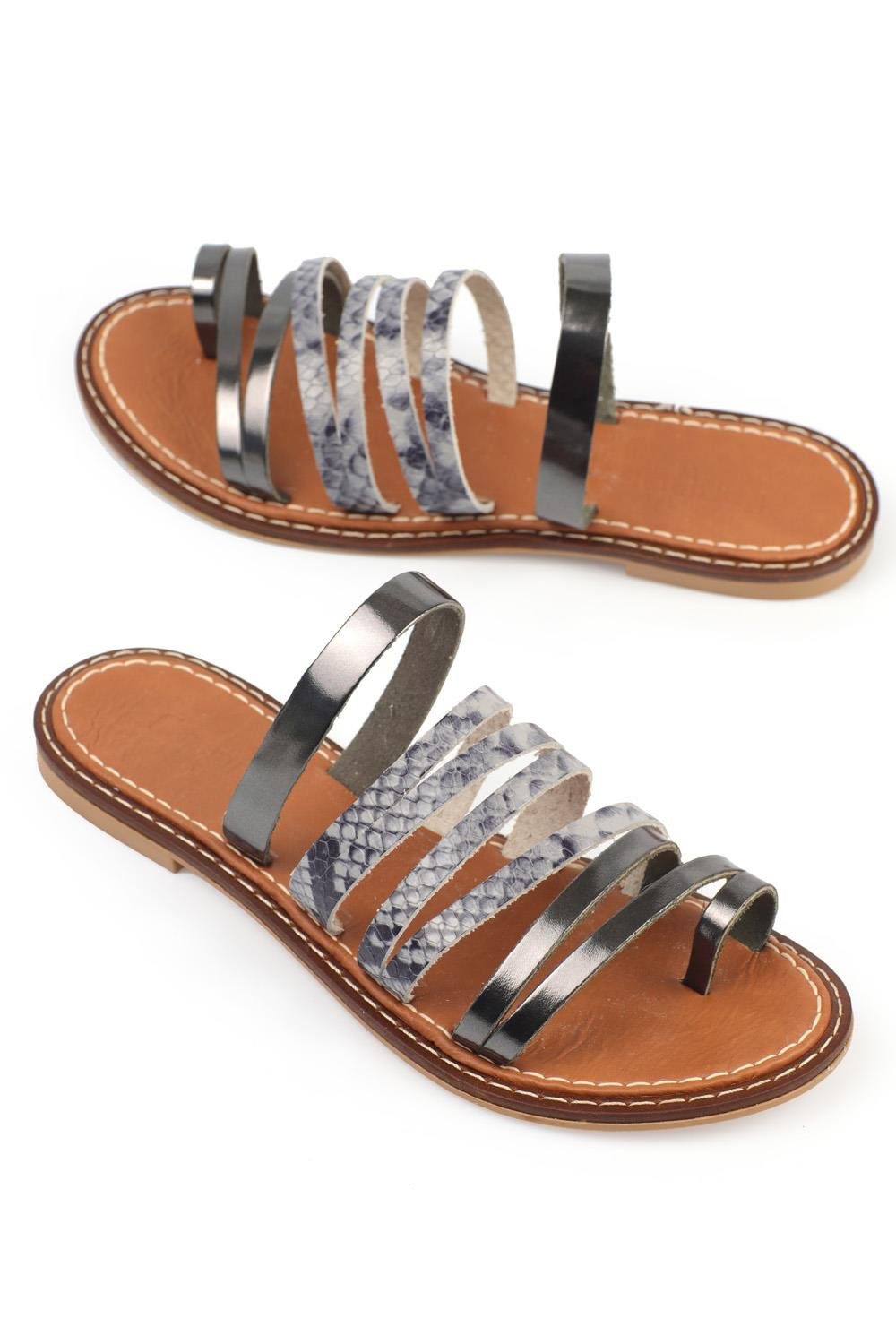 Capone Outfitters 5555 Women Platinum Sandal