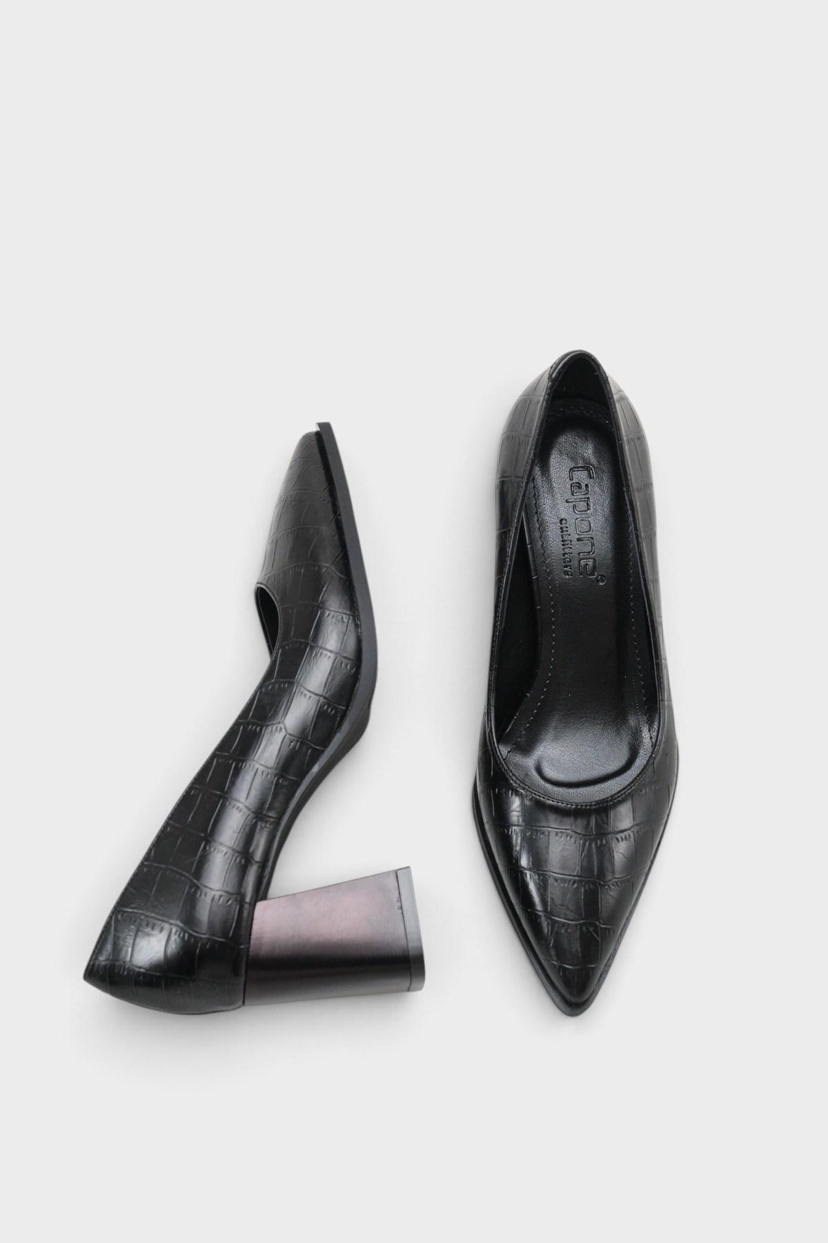 Capone Outfitters 606 Women Black Heeled