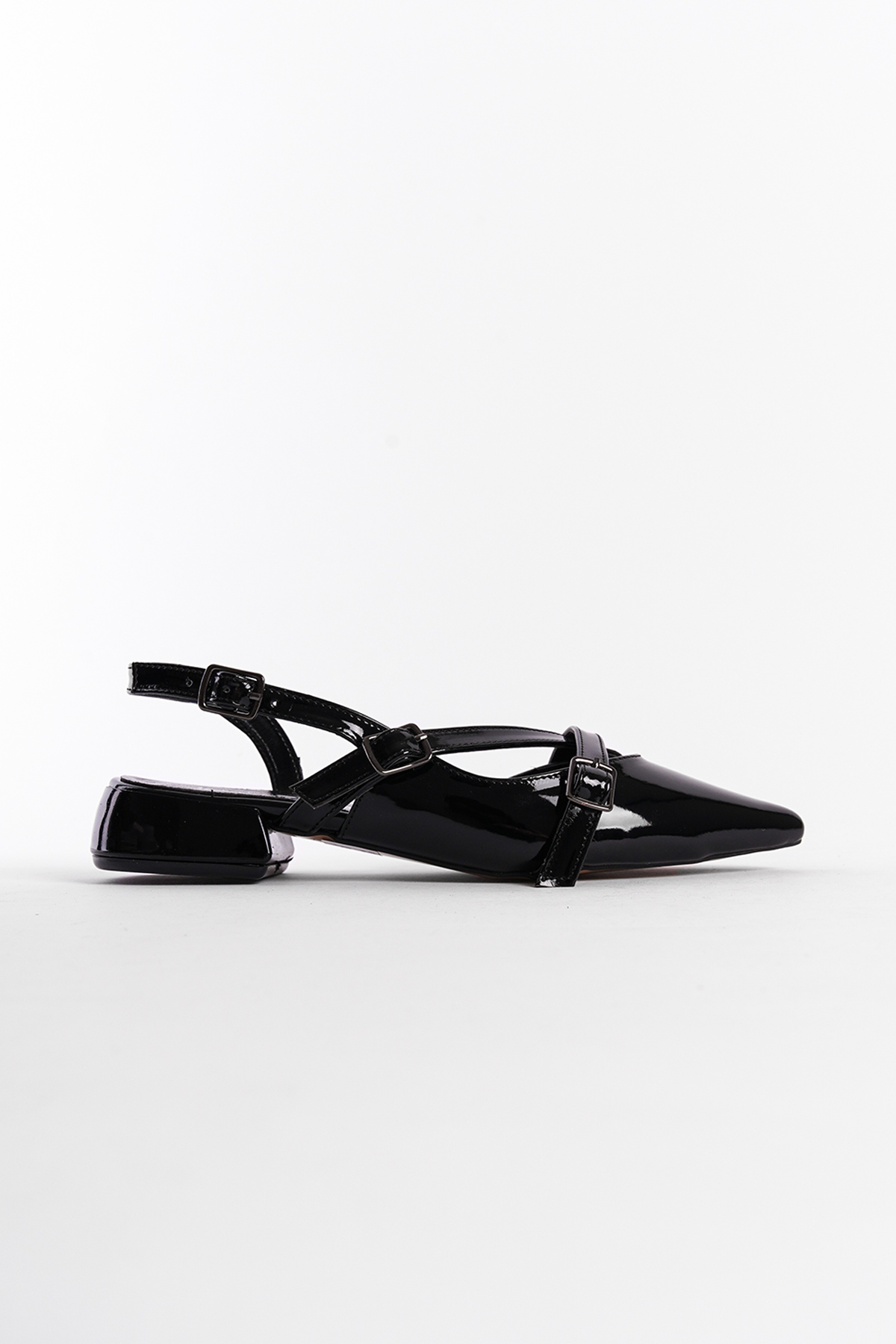 Capone Outfitters 727 Women Patent Black Heeled