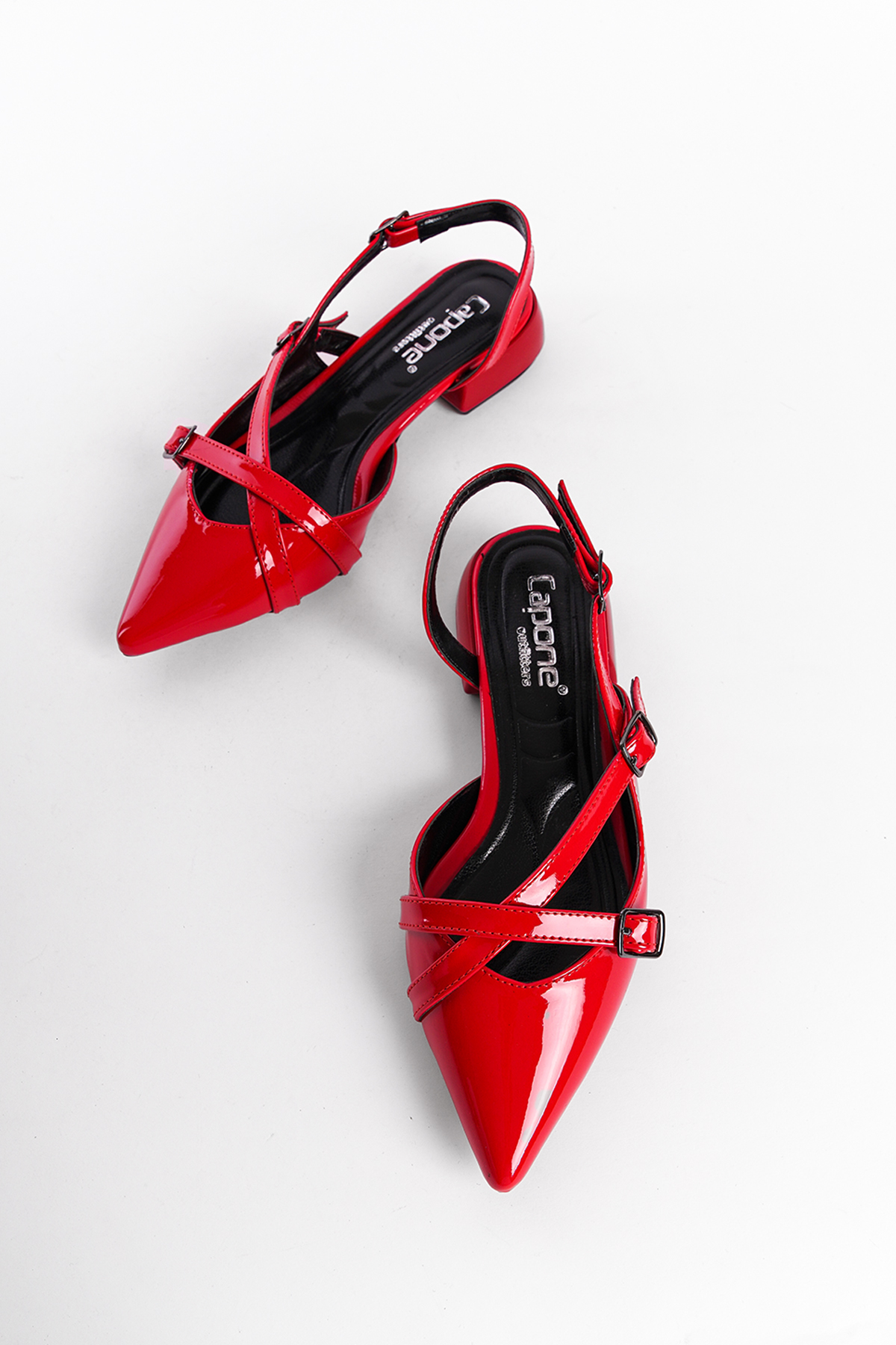 Capone Outfitters 727 Women Patent Red Heeled