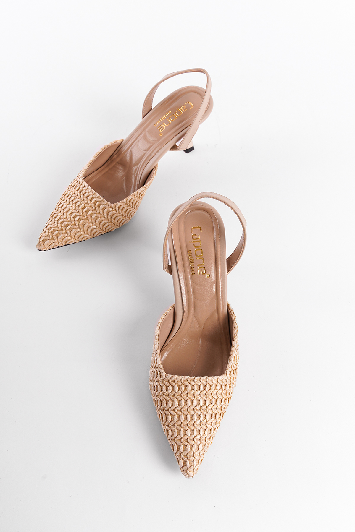 Capone Outfitters 728 Women Nude Beige Heeled