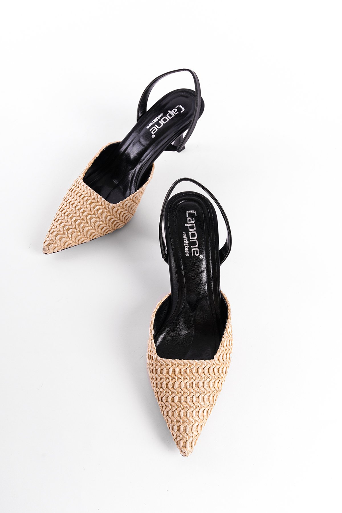 Capone Outfitters 728 Women Nude Black Heeled