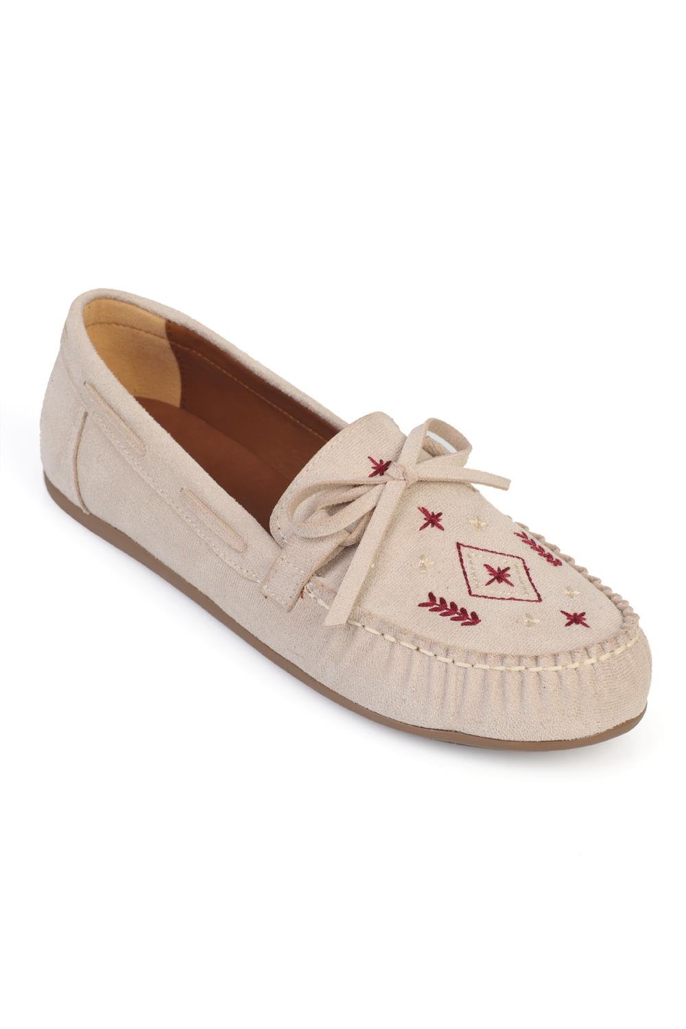 Capone Outfitters 731 Women Sued Beige Loafer