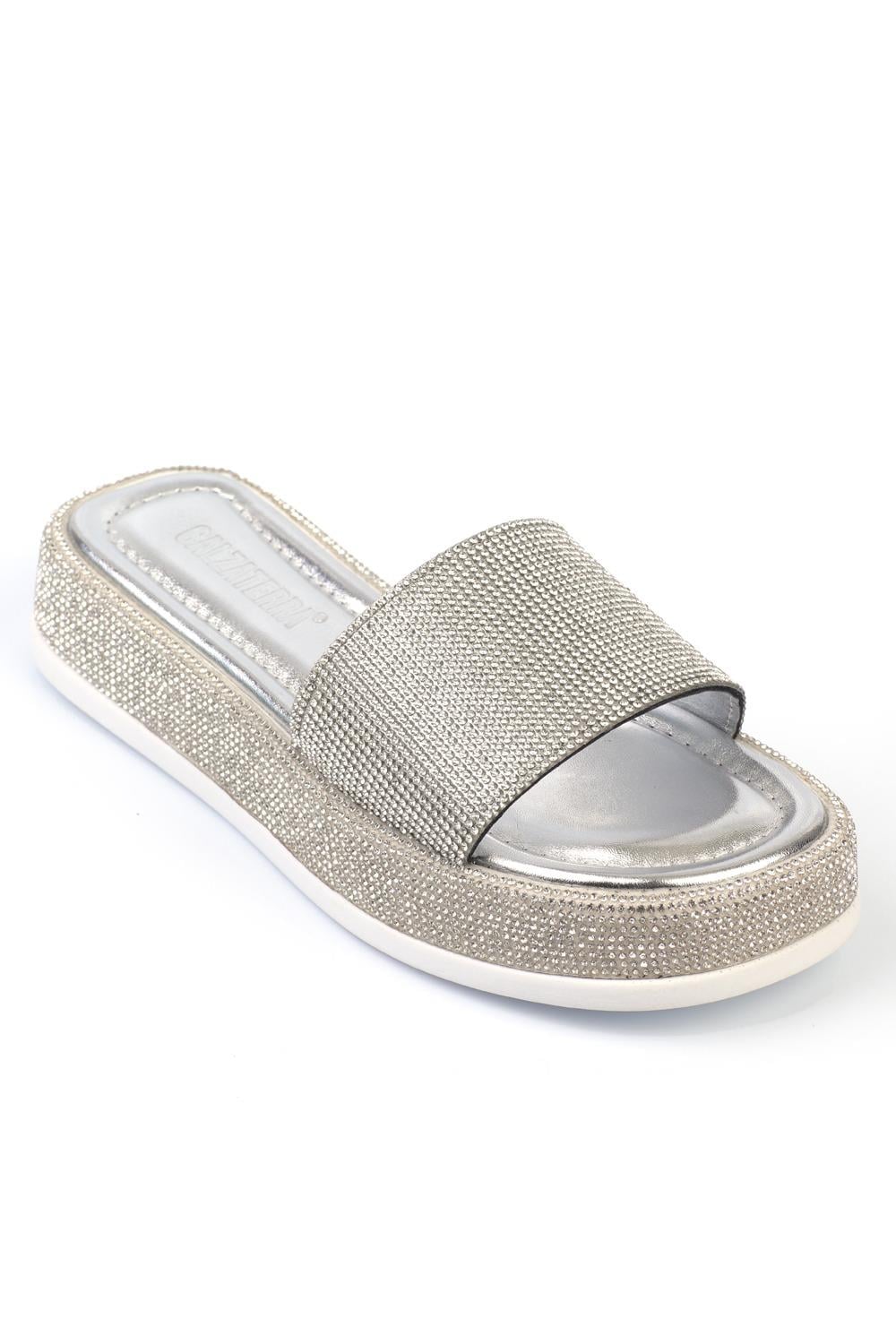 Capone Outfitters 768 Women Silver Sandal