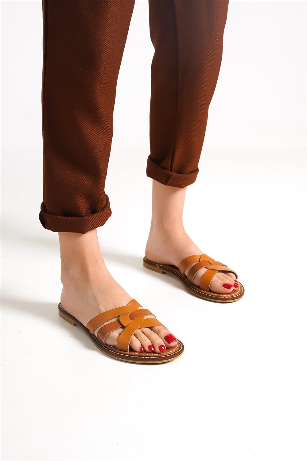 Capone Outfitters 845 Women Tan Sandal