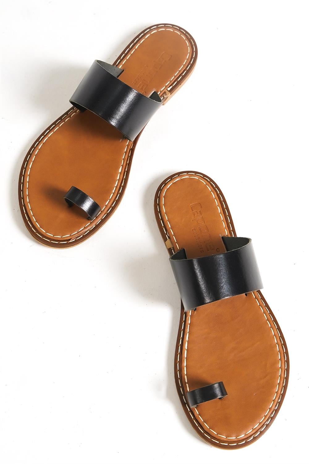 Capone Outfitters 846 Women Black Sandal
