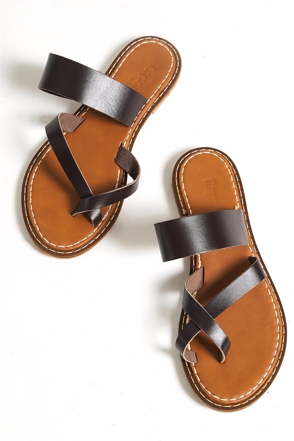 Capone Outfitters 847 Women Dark Brown Sandal