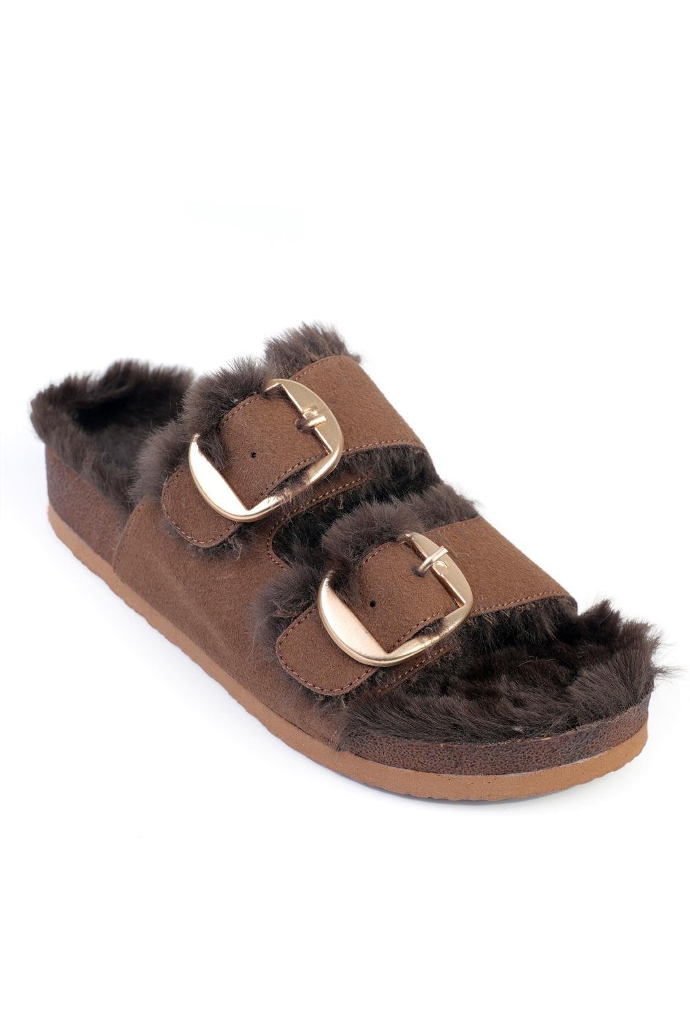 Capone Outfitters B105 Women Sued Brown Sandal