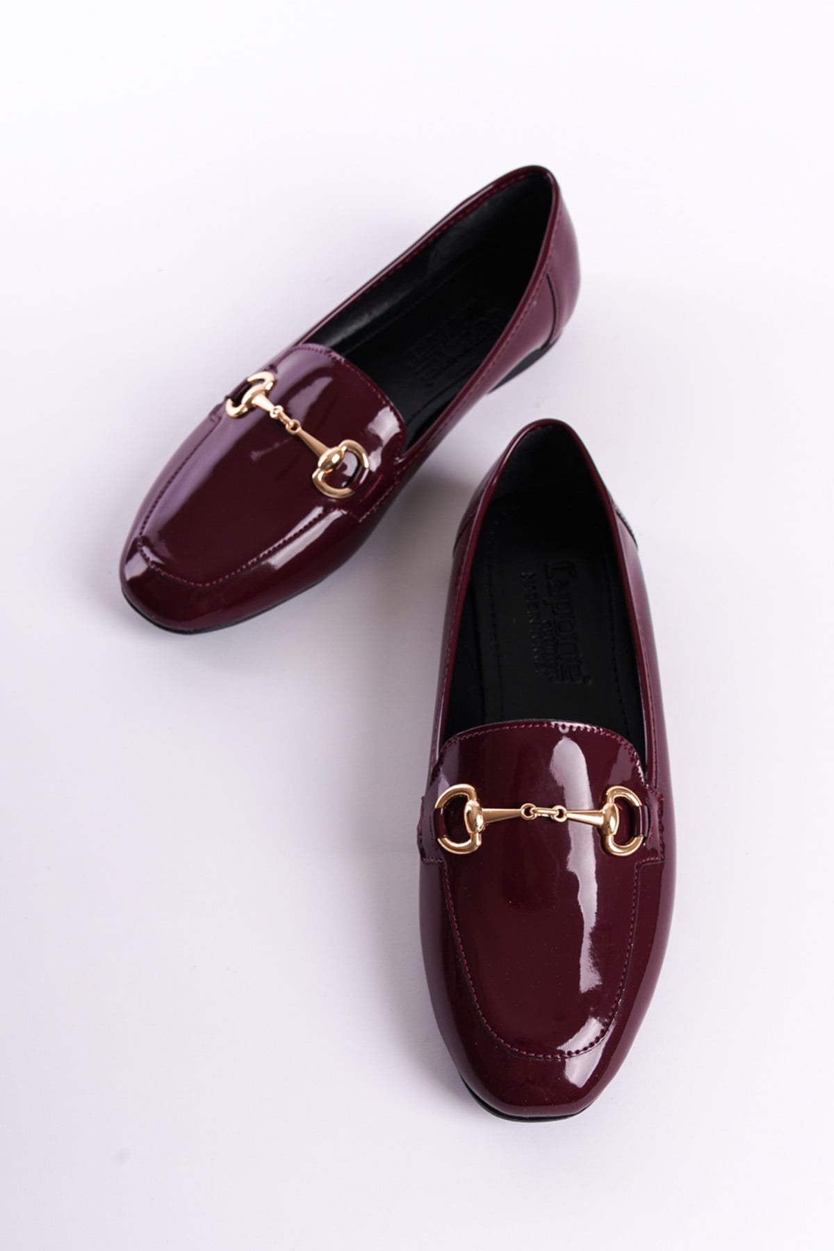 Capone Outfitters B22 Women Patent Burgundy Ballerina